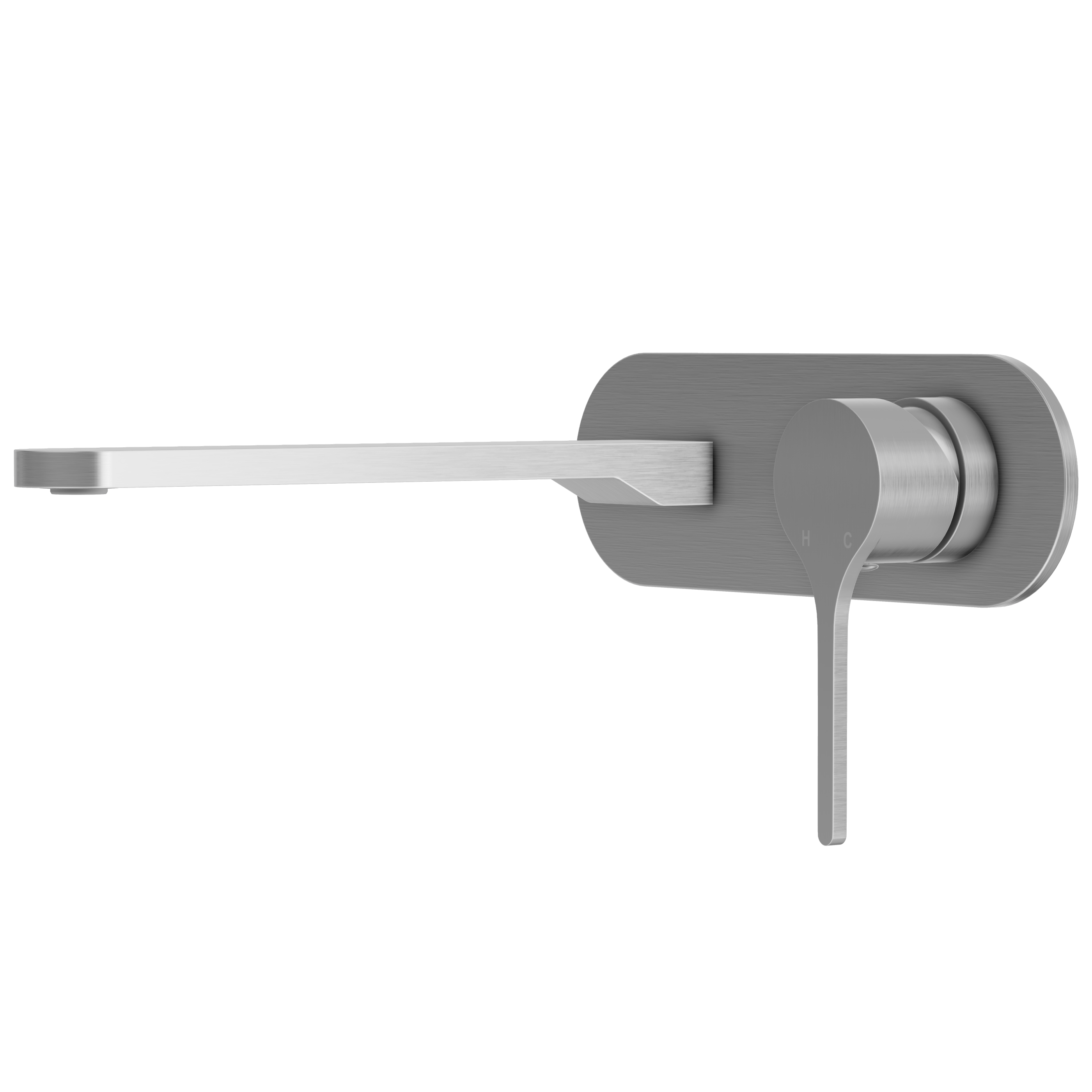 Sereno Wall Basin Mixer Tap - Brushed Nickel