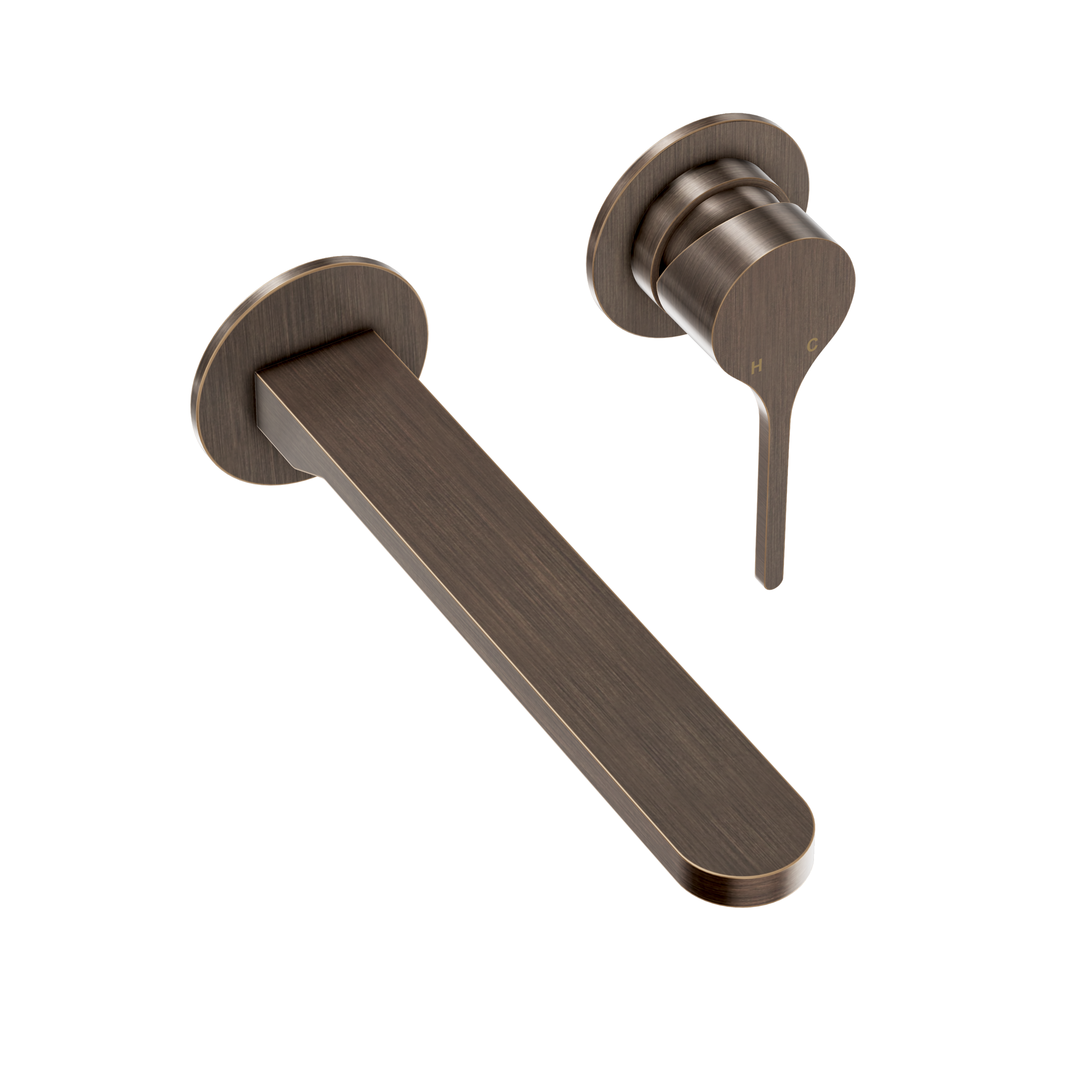 Sereno Minimal Wall Mixer and Tap - Antique Brass