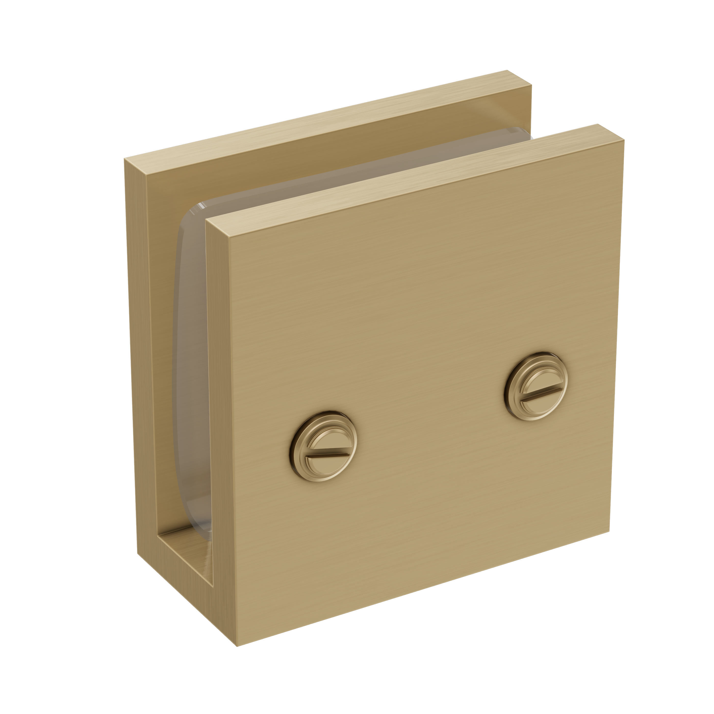 Shower Glass Clamp - Brushed Brass