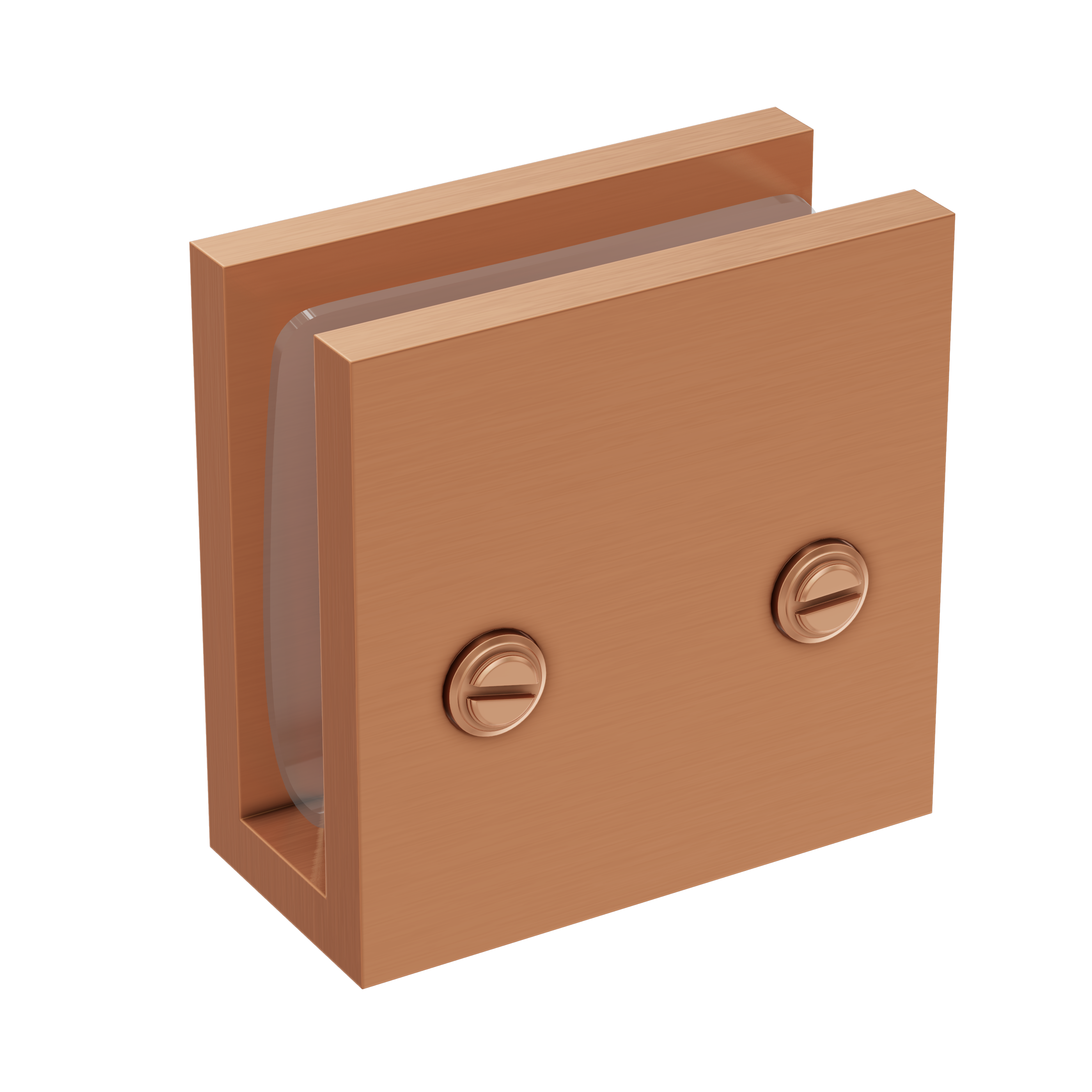 Shower Glass Clamp - Brushed Copper