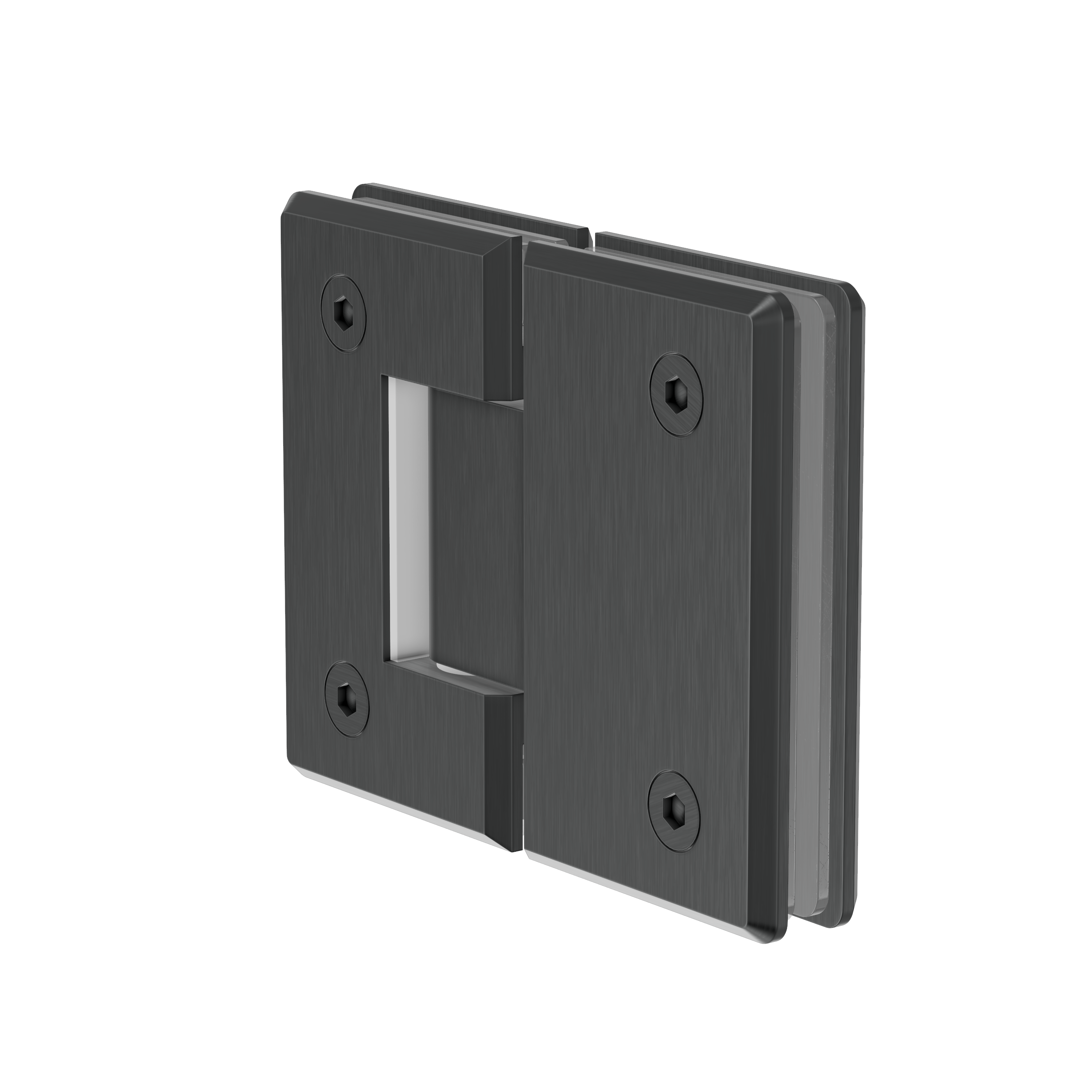 Shower Hinge Glass to Glass - Gun Metal Brushed