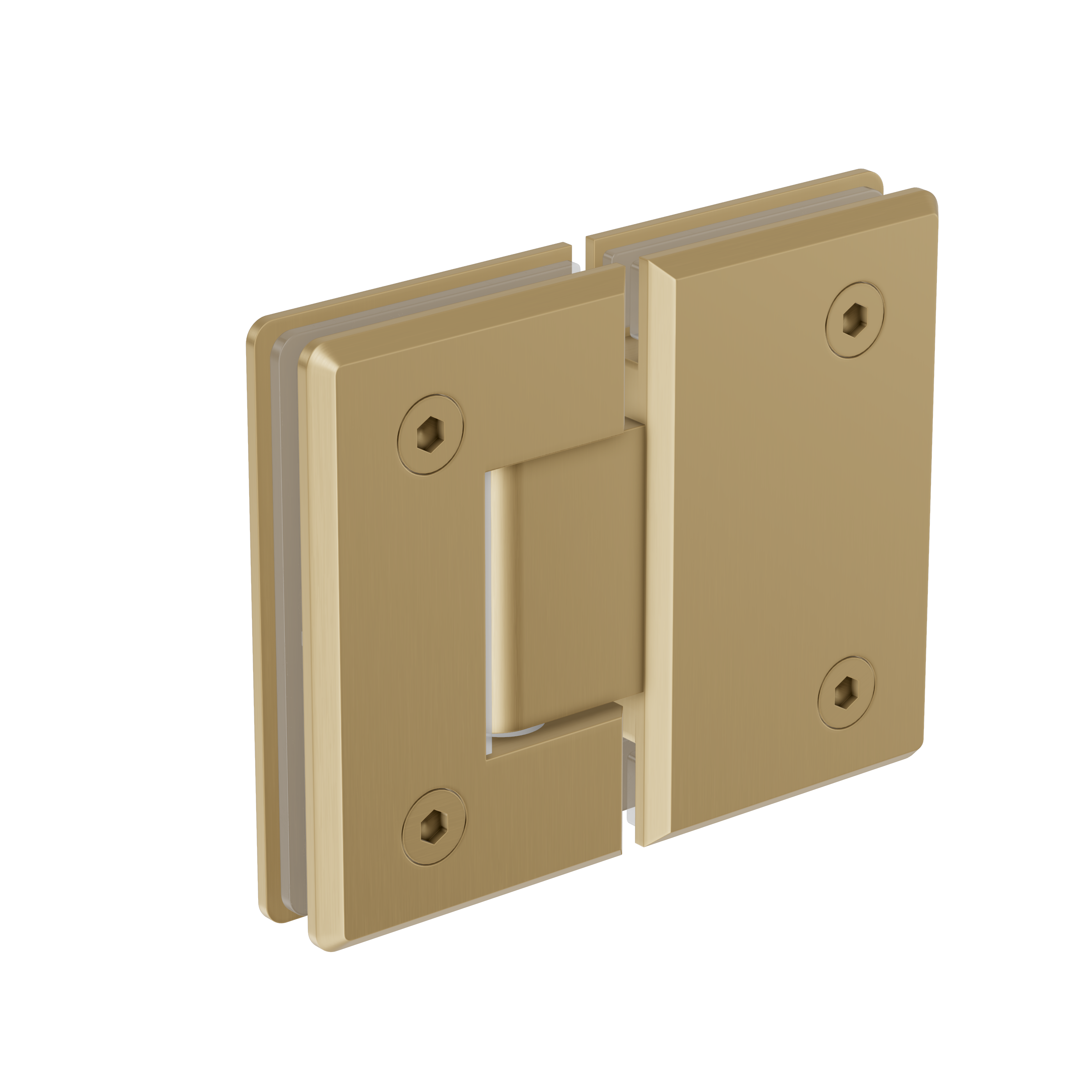 Shower Hinge Glass to Glass - Brushed Brass
