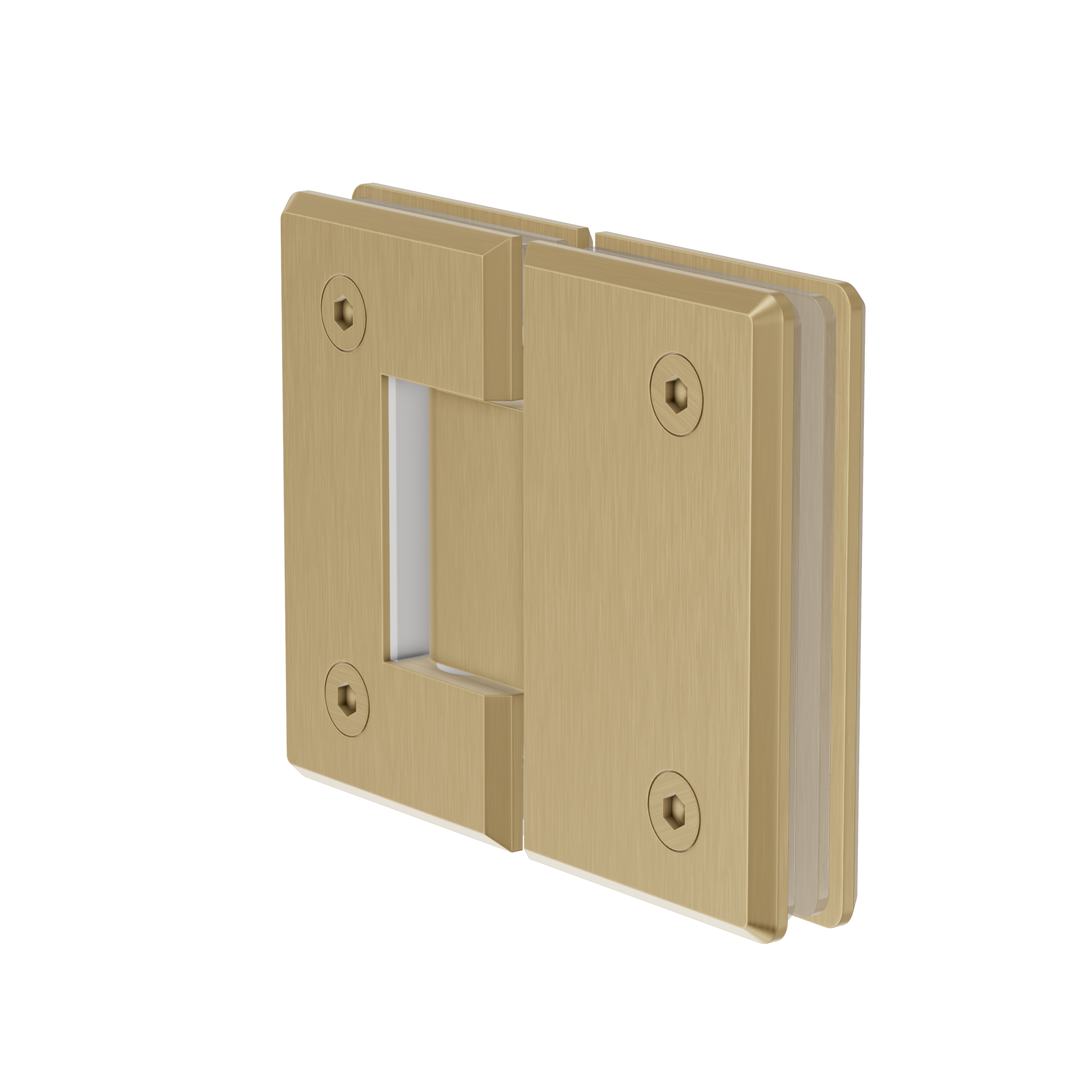 Shower Hinge Glass to Glass - Brushed Brass