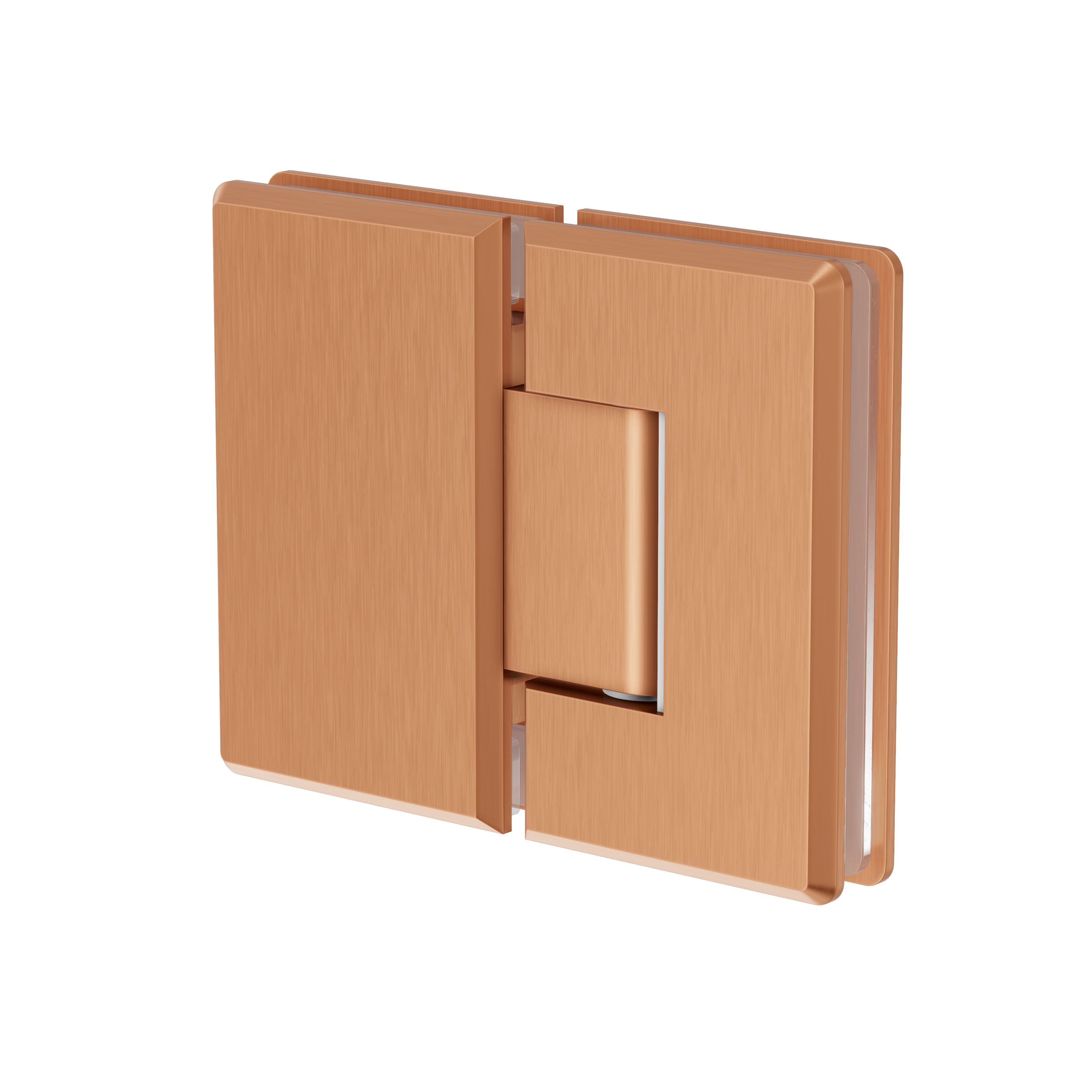 Shower Hinge Glass to Glass - Brushed Copper