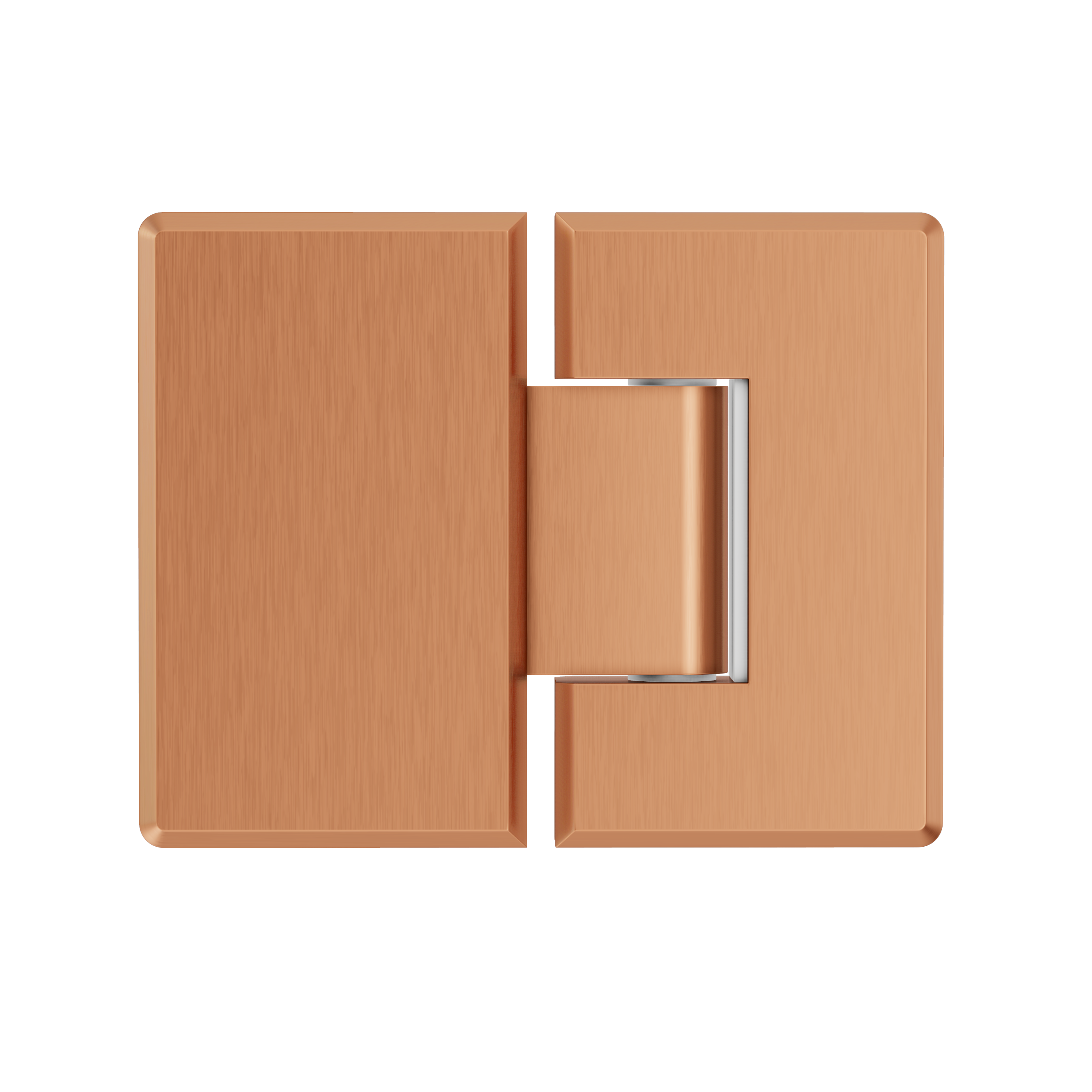 Shower Hinge Glass to Glass - Brushed Copper