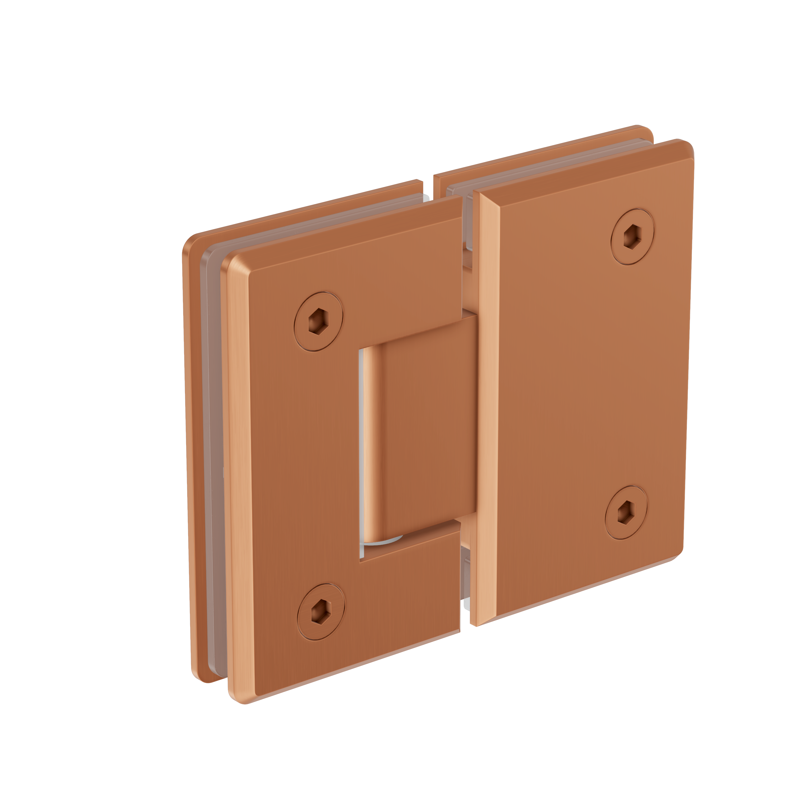 Shower Hinge Glass to Glass - Brushed Copper