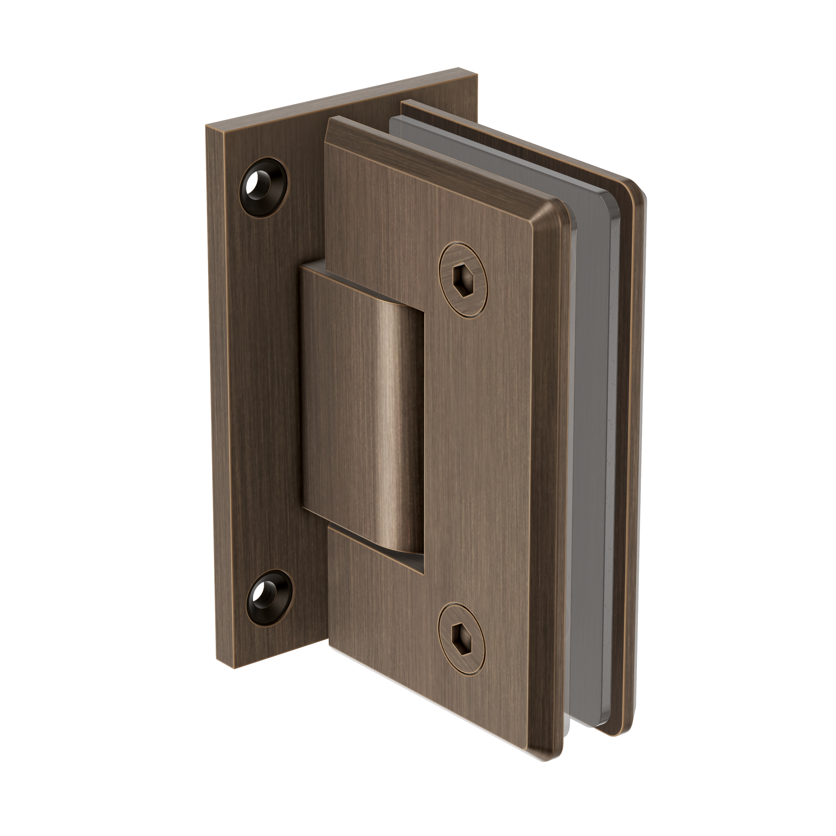 Shower Hinge Glass to Wall - Antique Brass