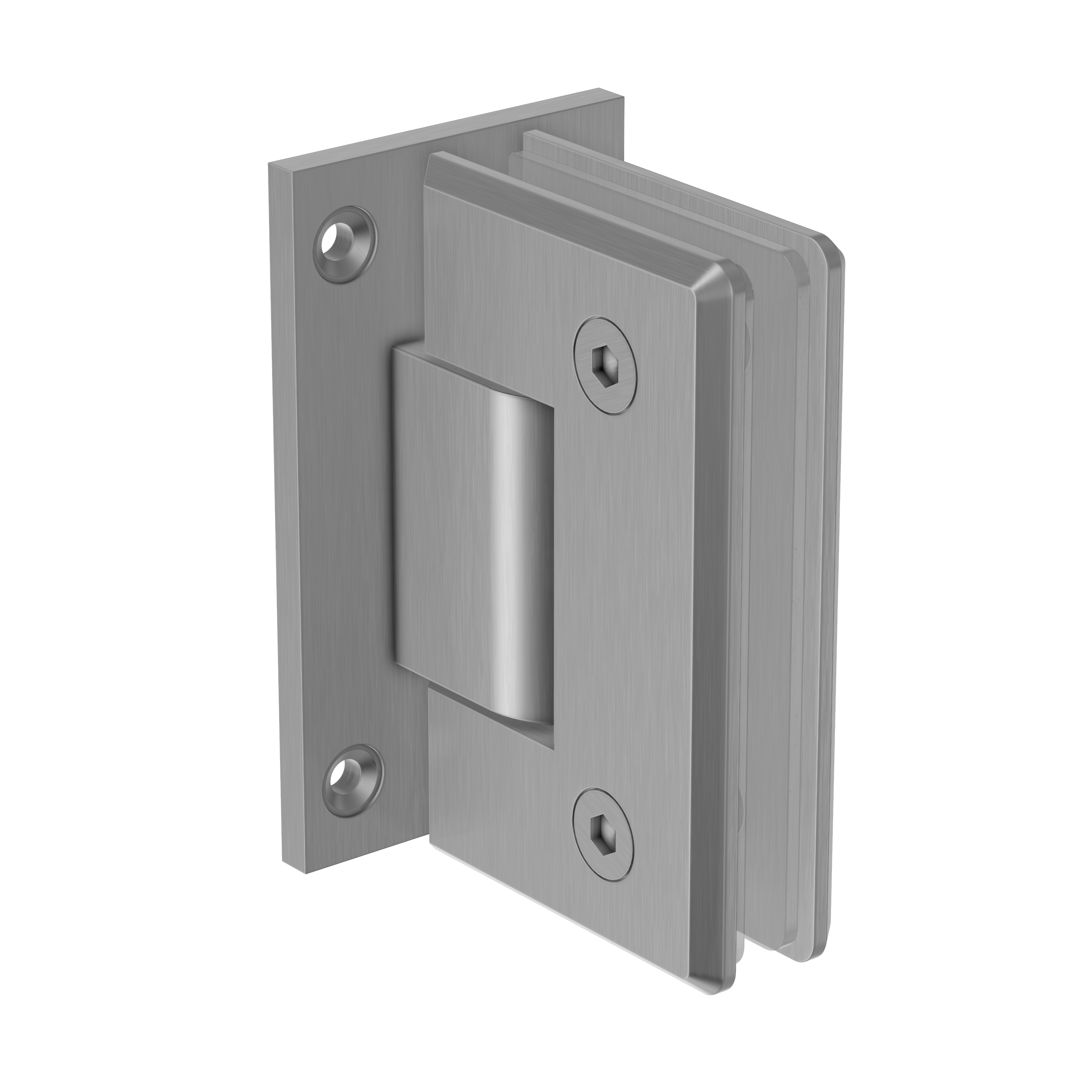 Glass to Wall Shower Hinge - Brushed Nickel