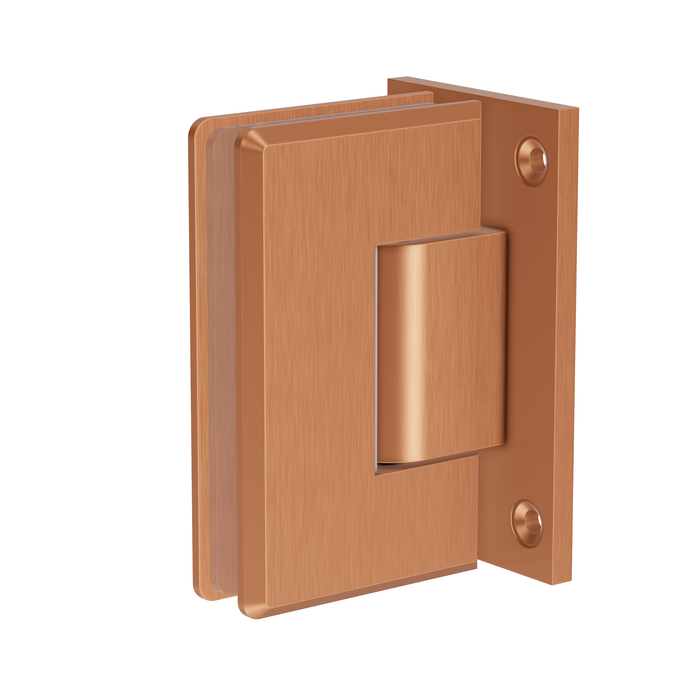 Glass to Wall Shower Hinge - Brushed Copper