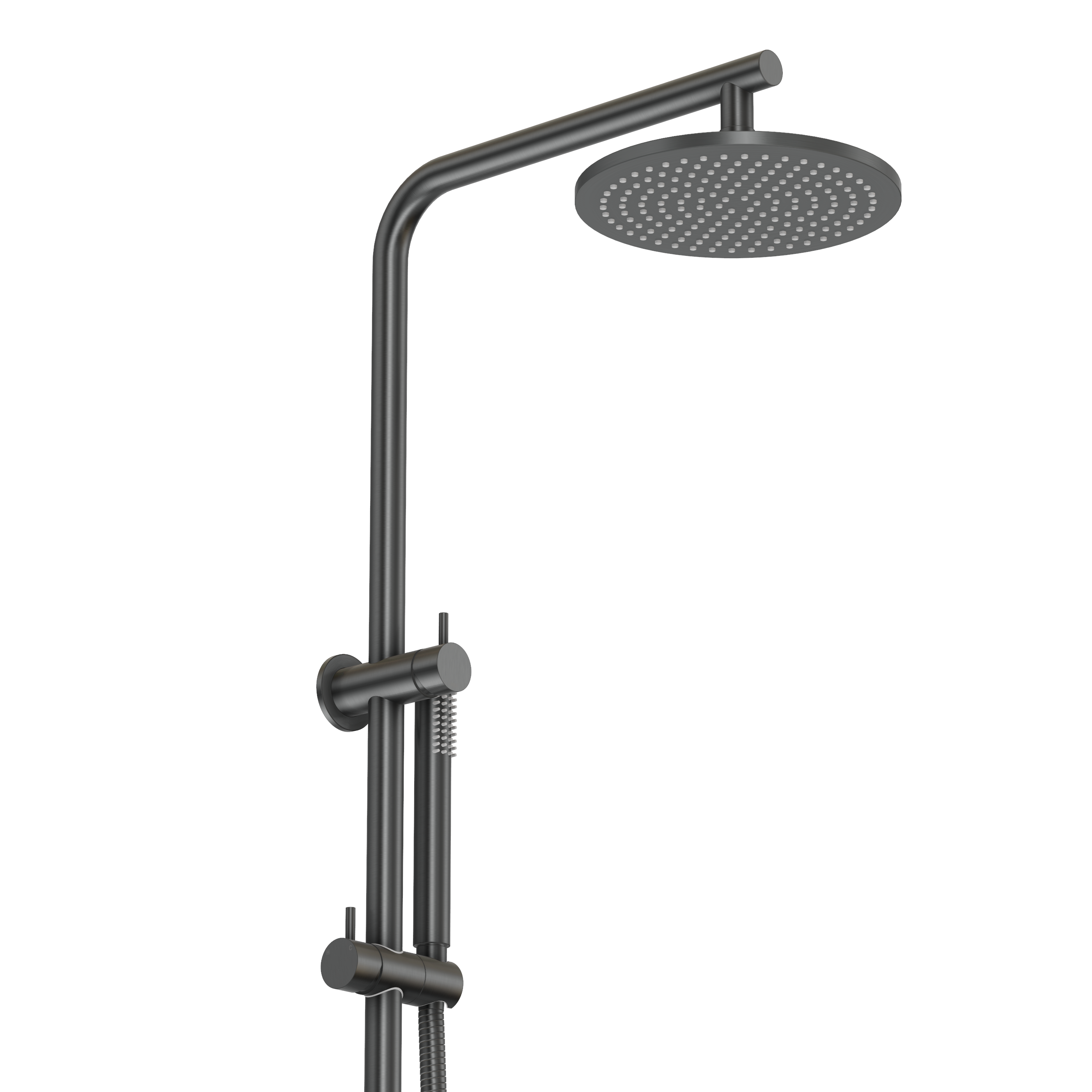 Shower Rail Set - Gun Metal Brushed