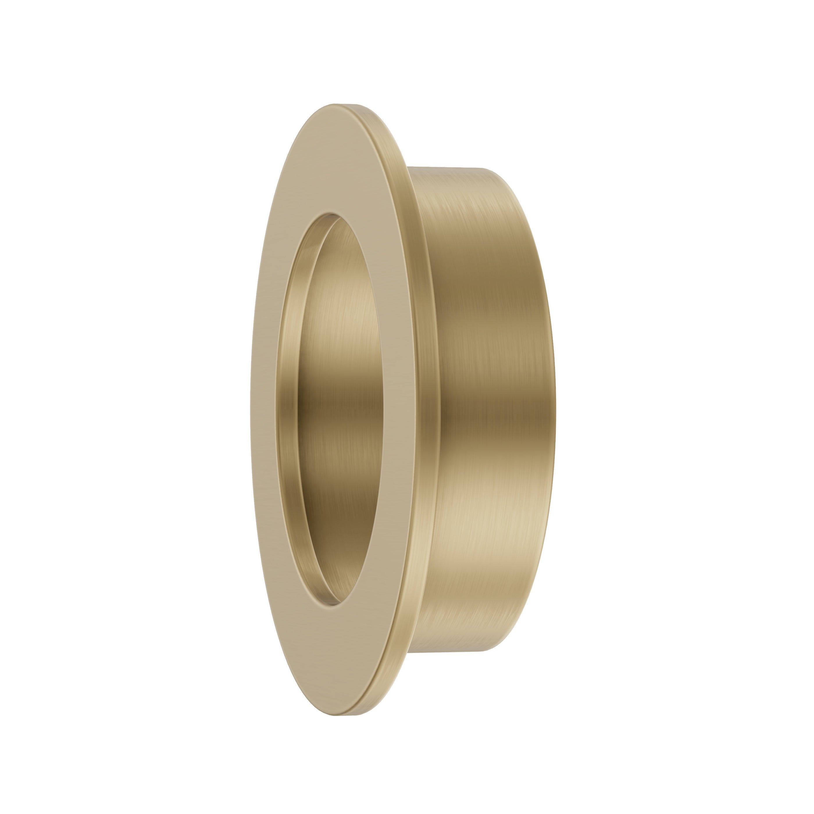 Lombardy Sliding Door Round Flush Pull – Brushed Brass