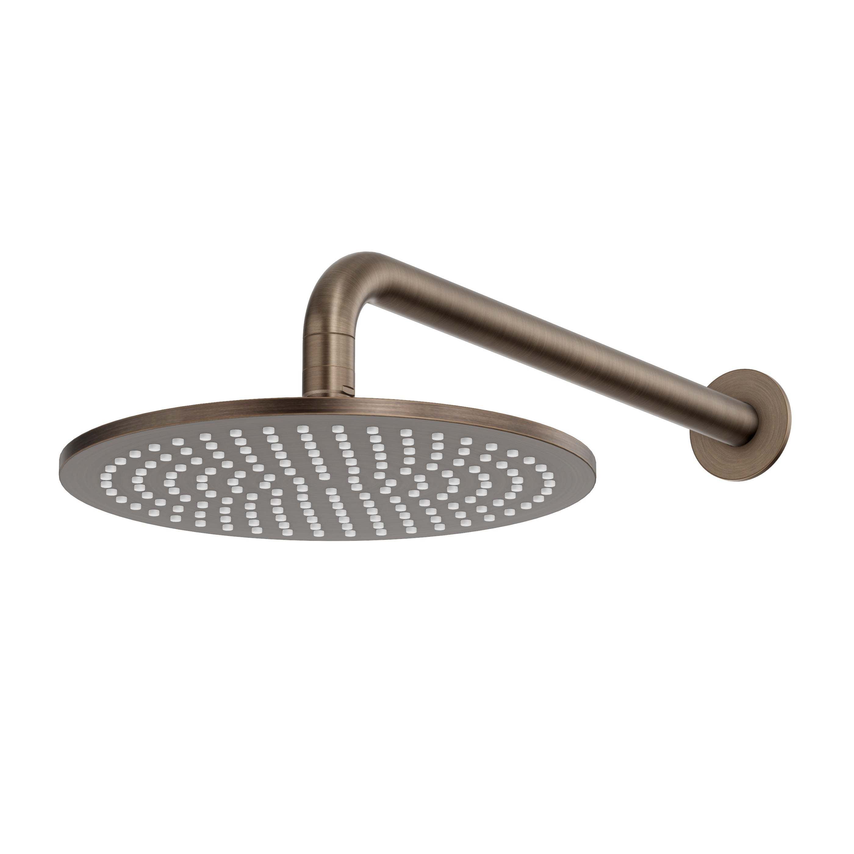 Wall Shower Head & Arm - Antique Brass