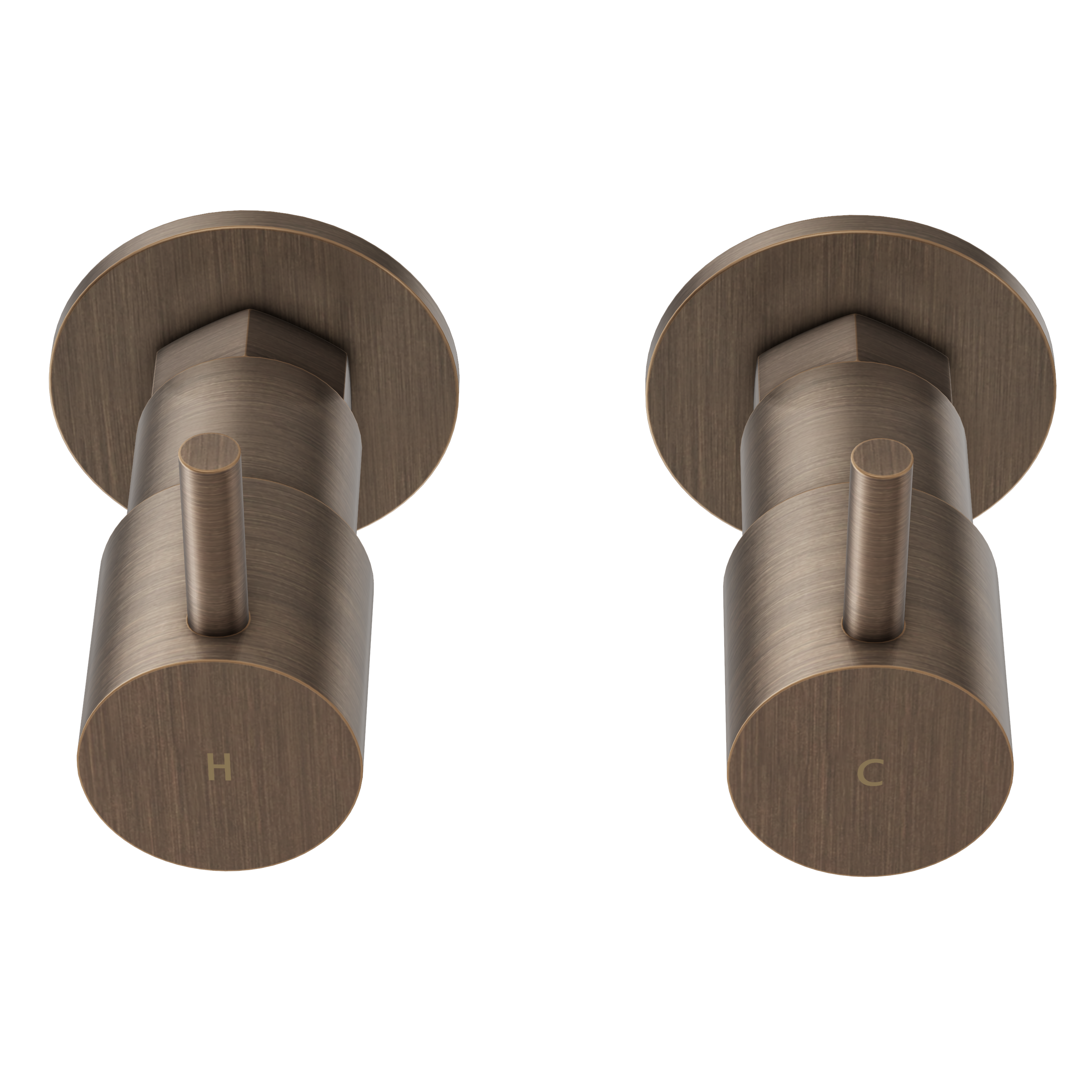 Washing Machine Taps - Antique Brass