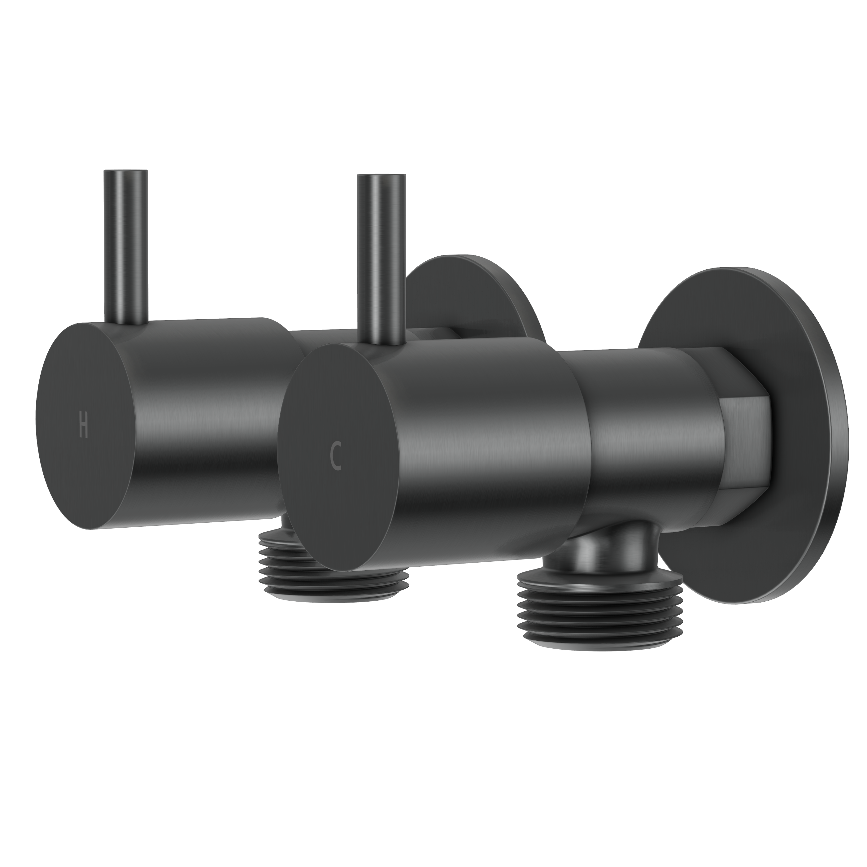 Washing Machine Taps - Gun Metal Brushed