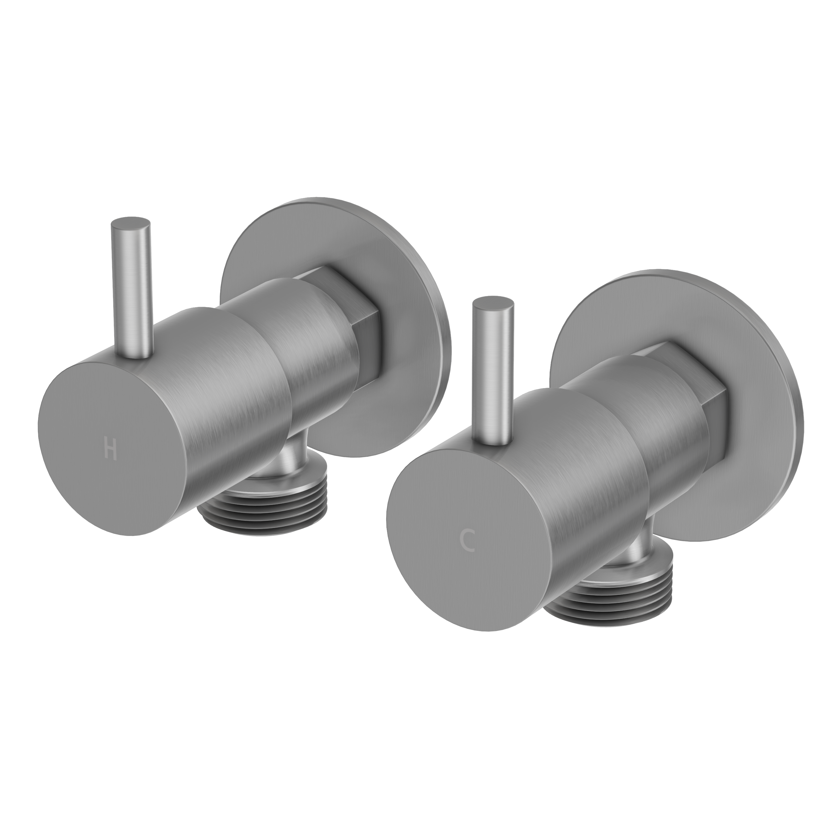 Washing Machine Taps - Brushed Nickel