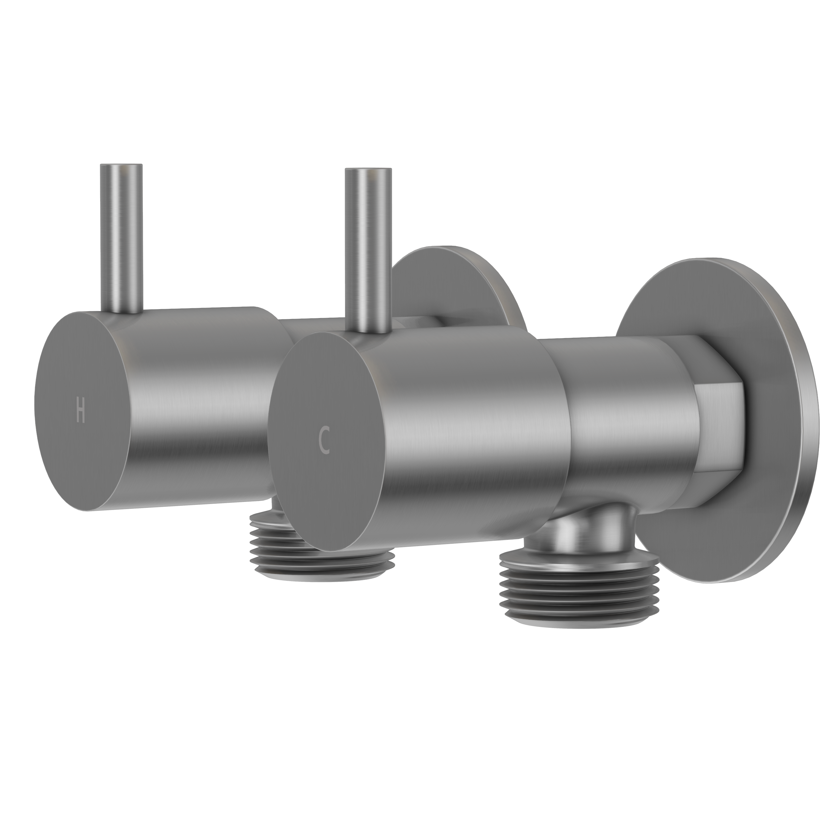 Washing Machine Taps - Brushed Nickel