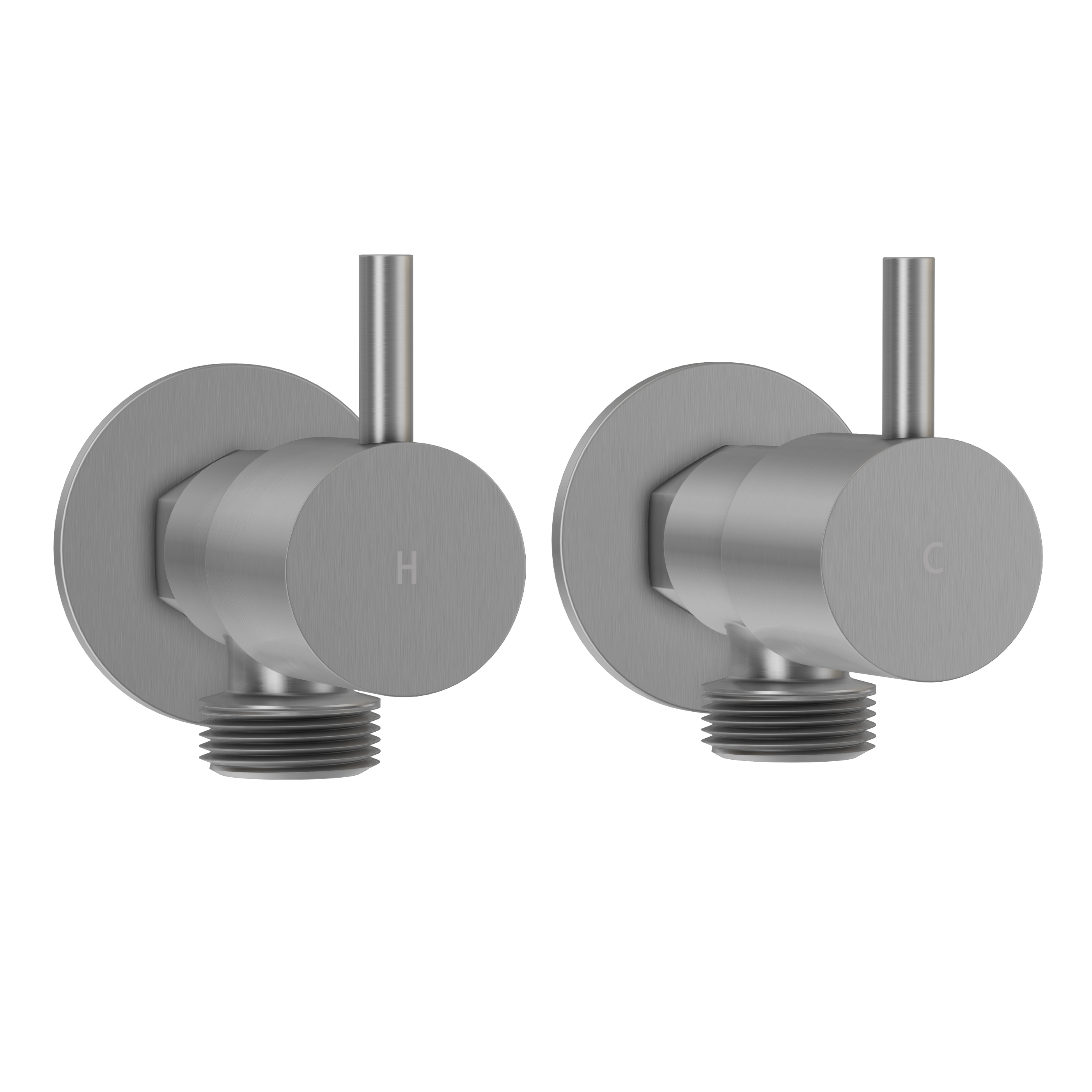 Washing Machine Taps - Brushed Nickel