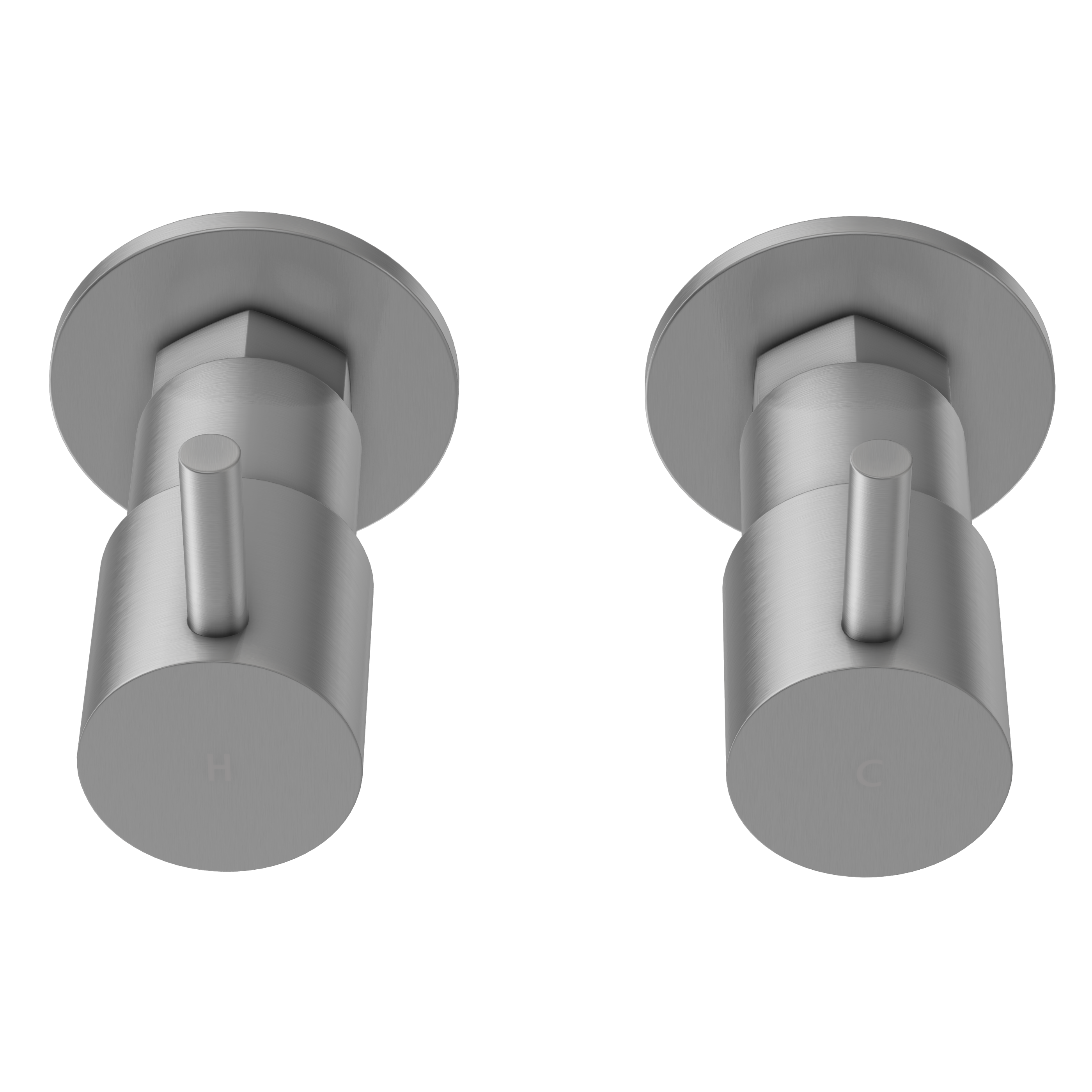 Washing Machine Taps - Brushed Nickel