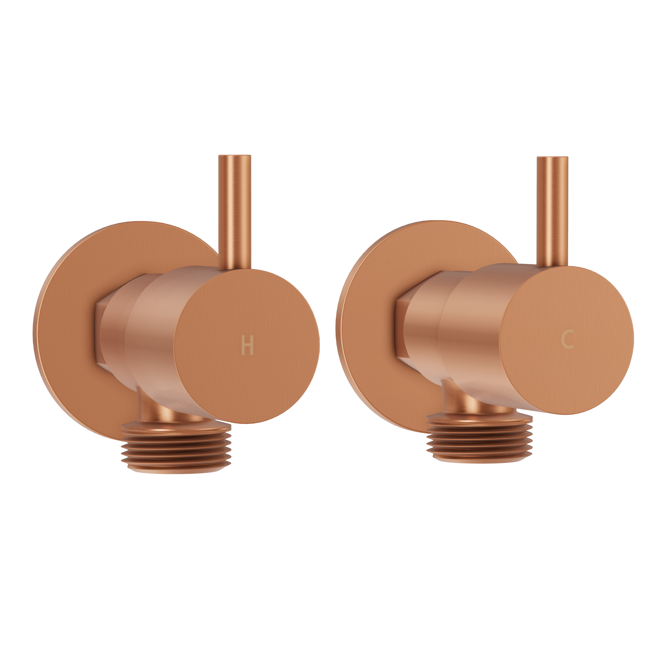 Washing Machine Taps - Brushed Copper