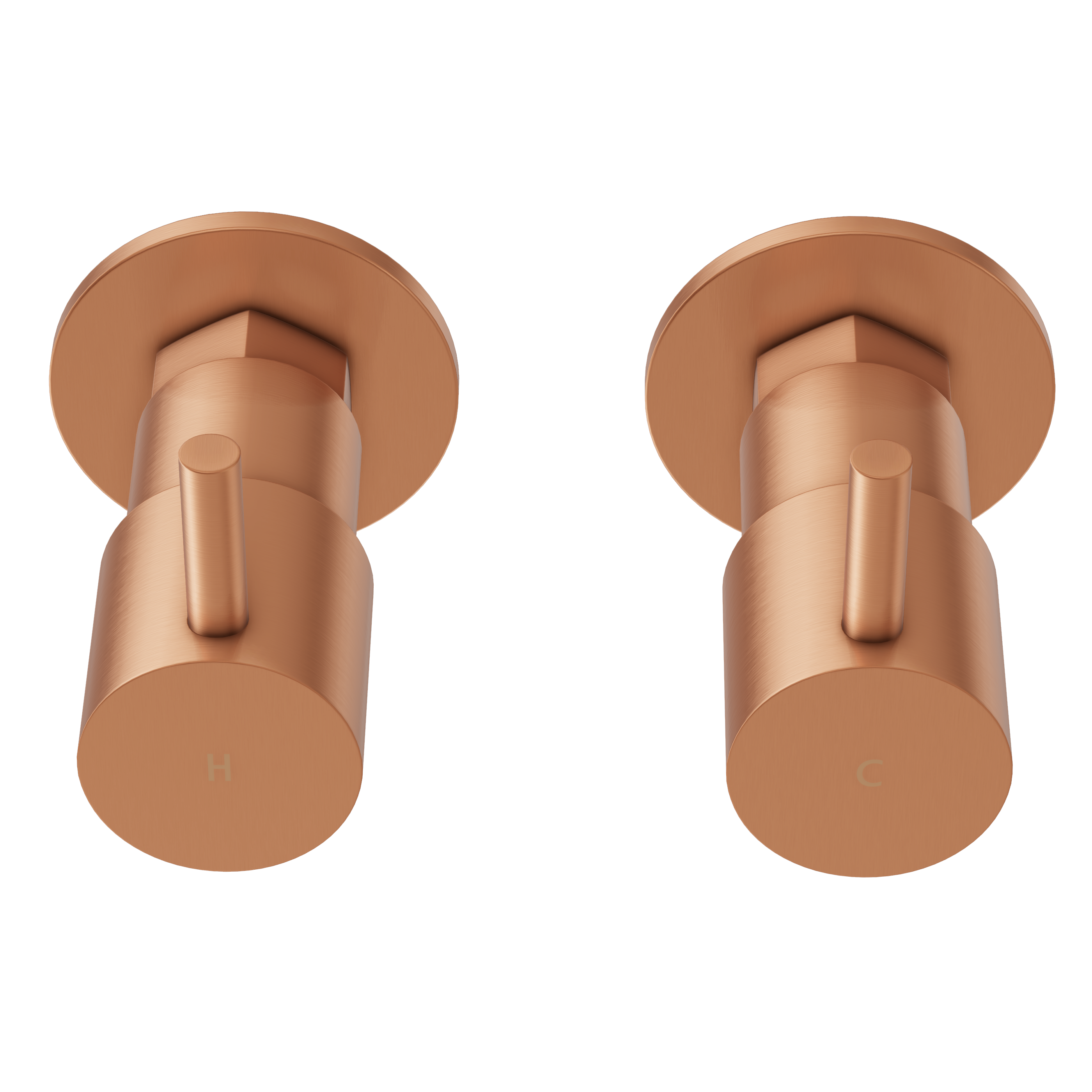 Washing Machine Taps - Brushed Copper
