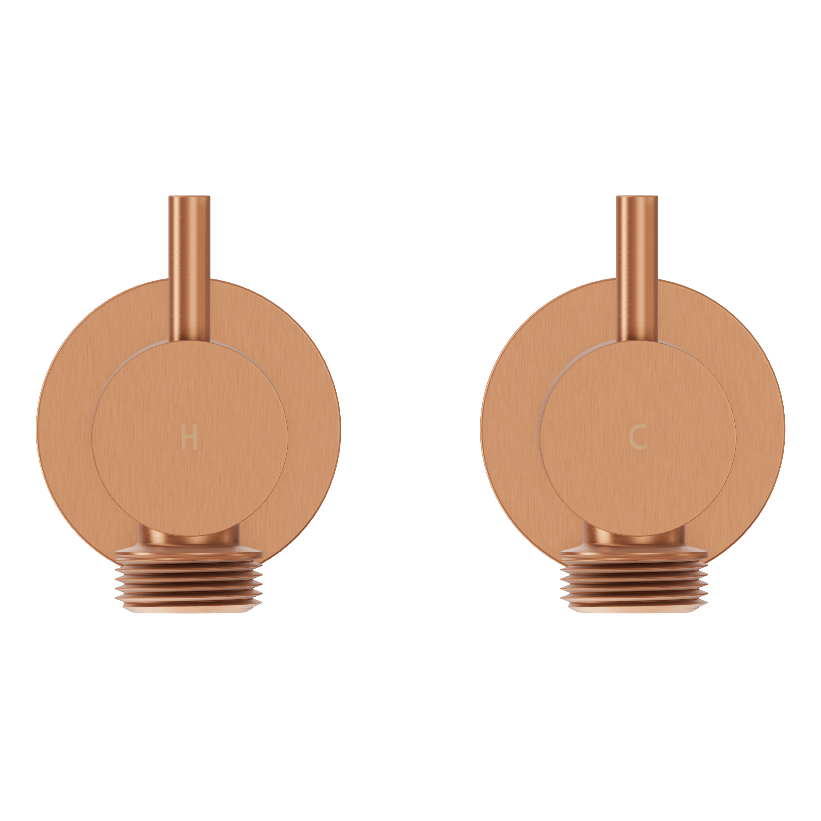 Washing Machine Taps - Brushed Copper