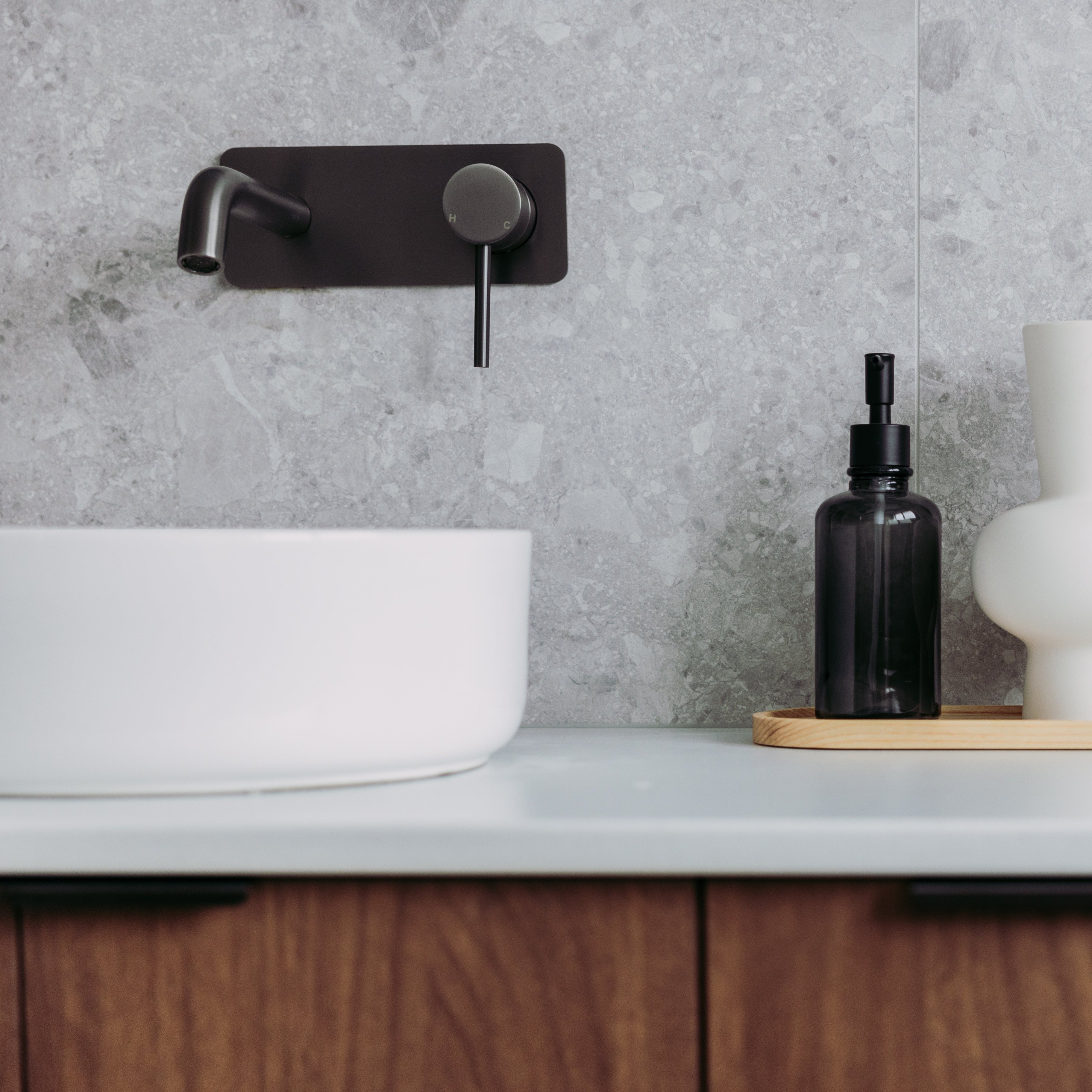 Haven Wall Mixer Tap - Gun Metal Brushed