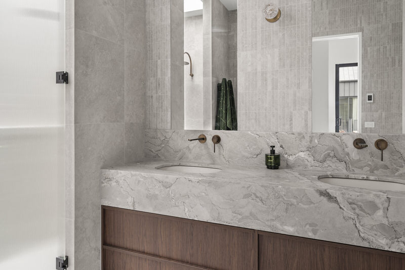 Main Ensuite · Sereno Minimal Wall Mixer and Tap