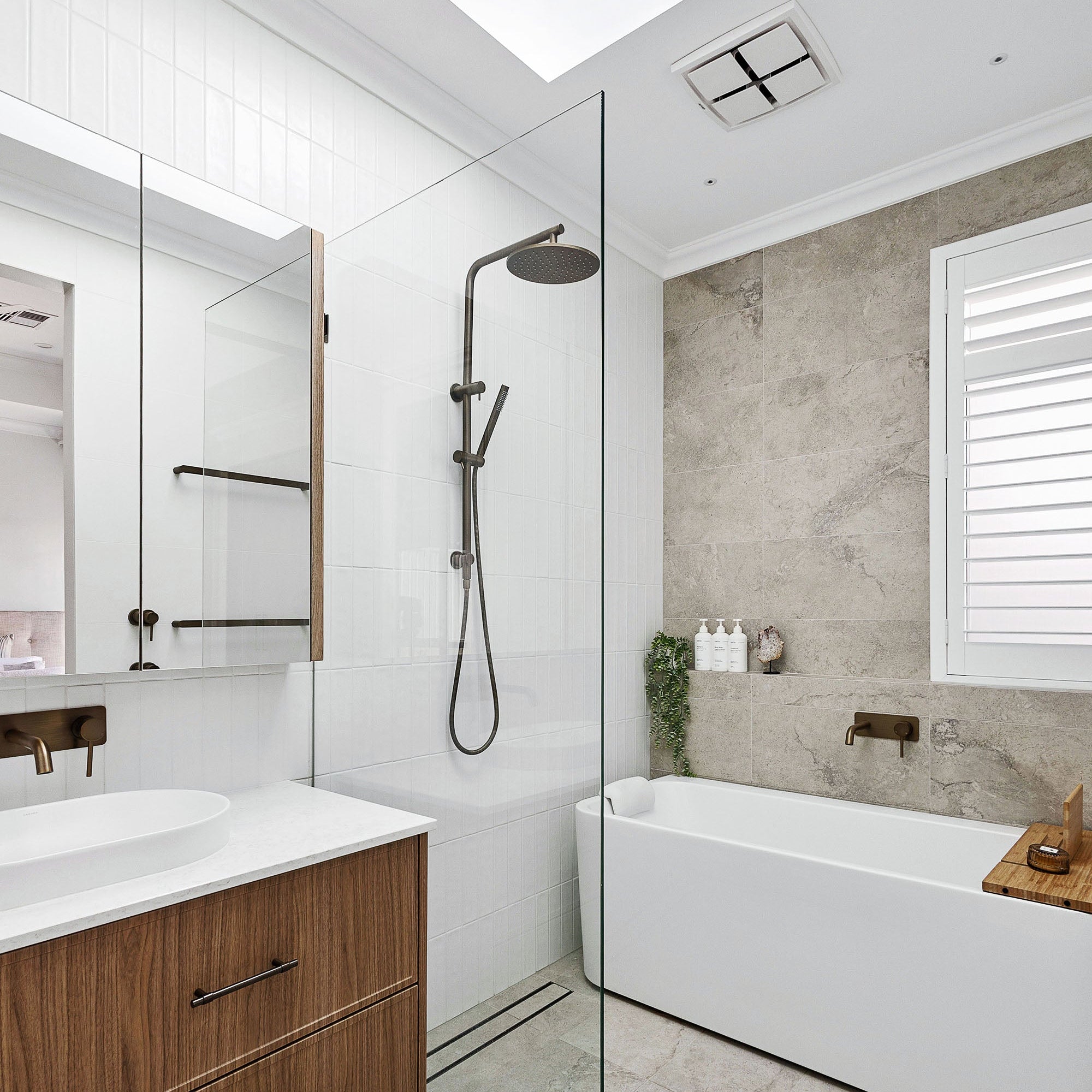 Shower Rail Set - Antique Brass