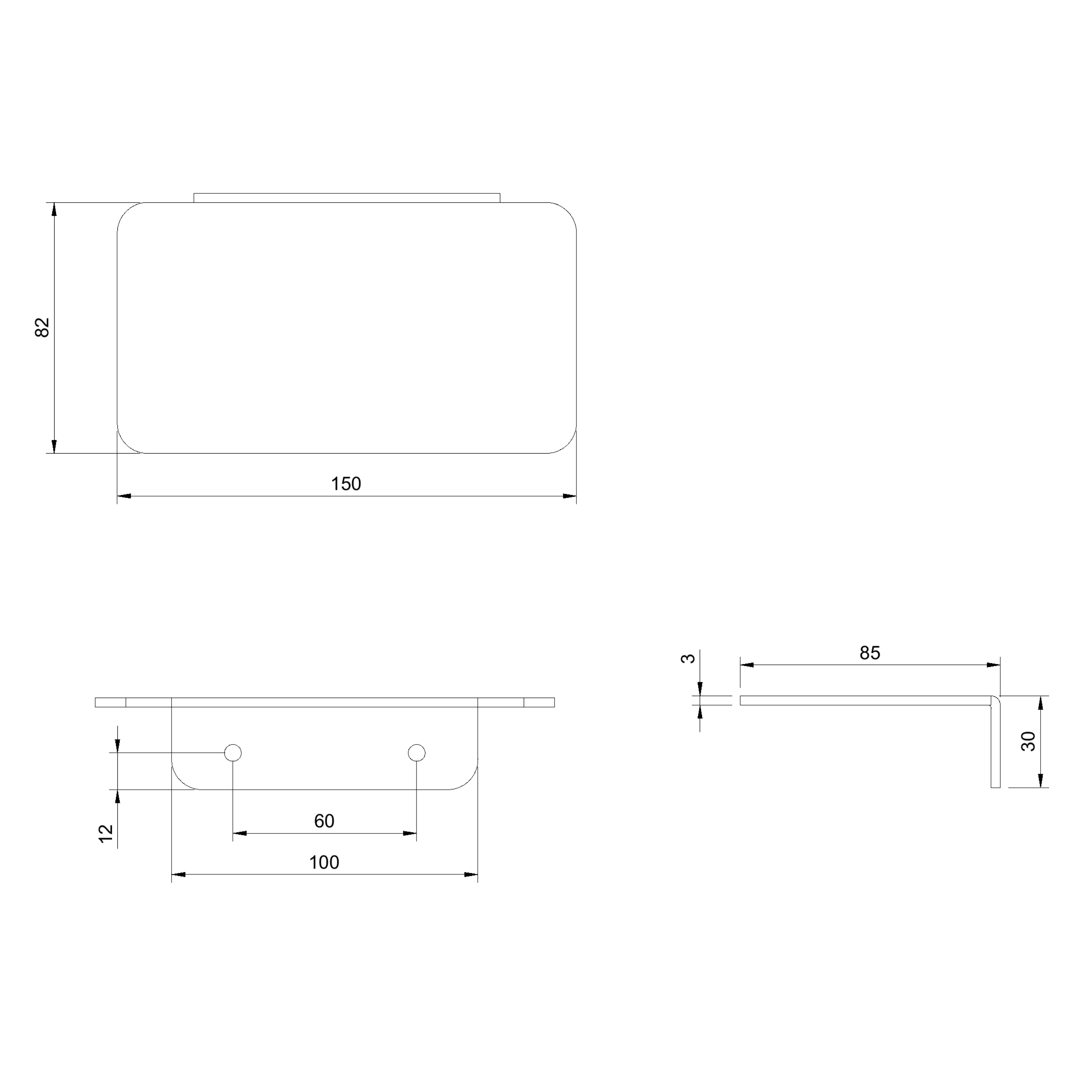 Compact Shower Shelf - Brushed Copper