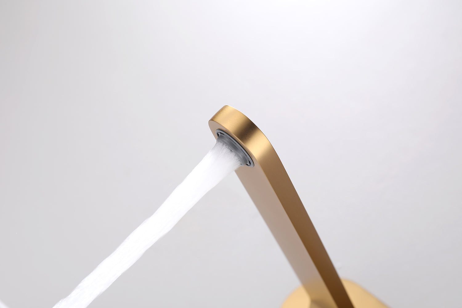 Sereno Wall Basin Mixer Tap - Brushed Brass