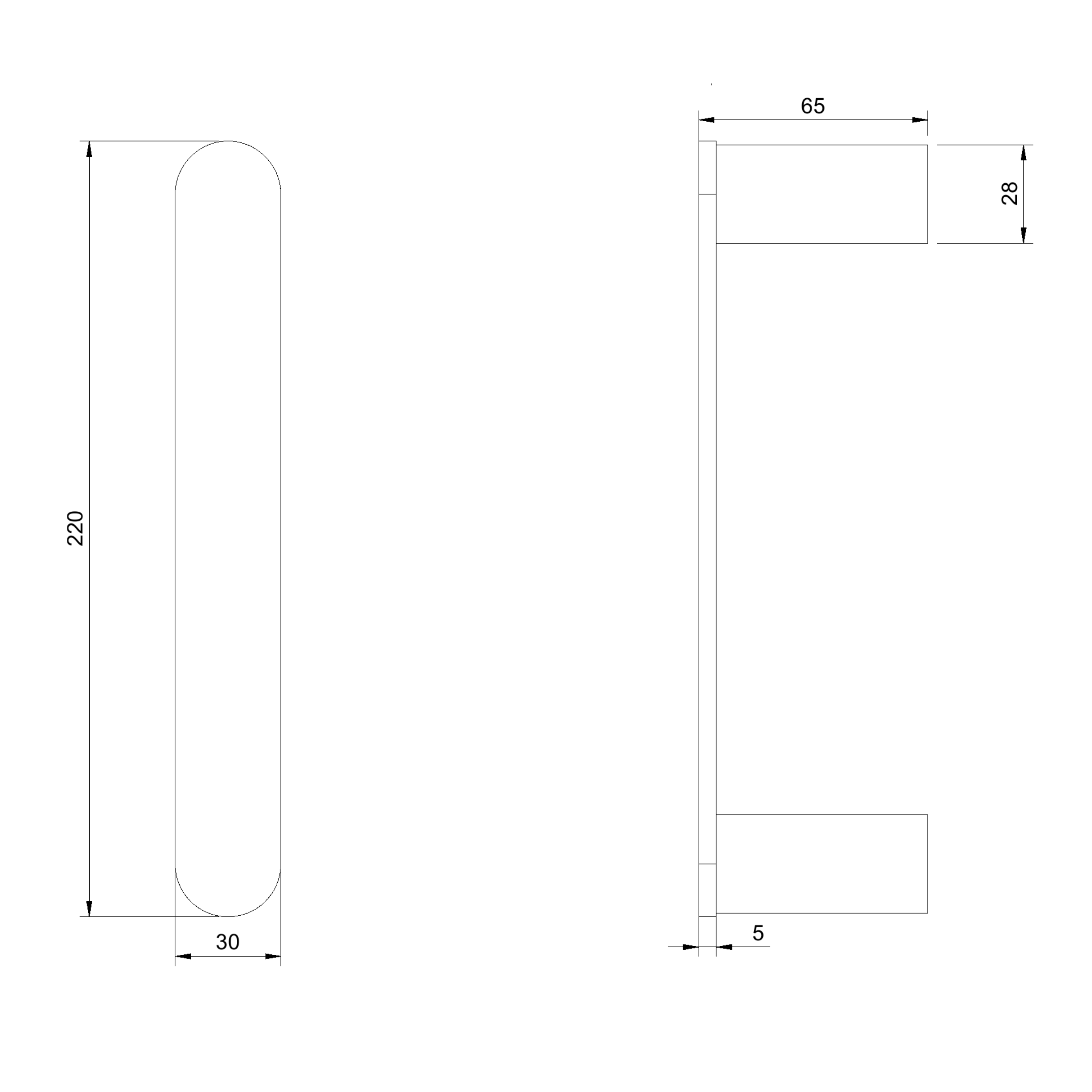 Hand Towel Rail - Brushed Brass