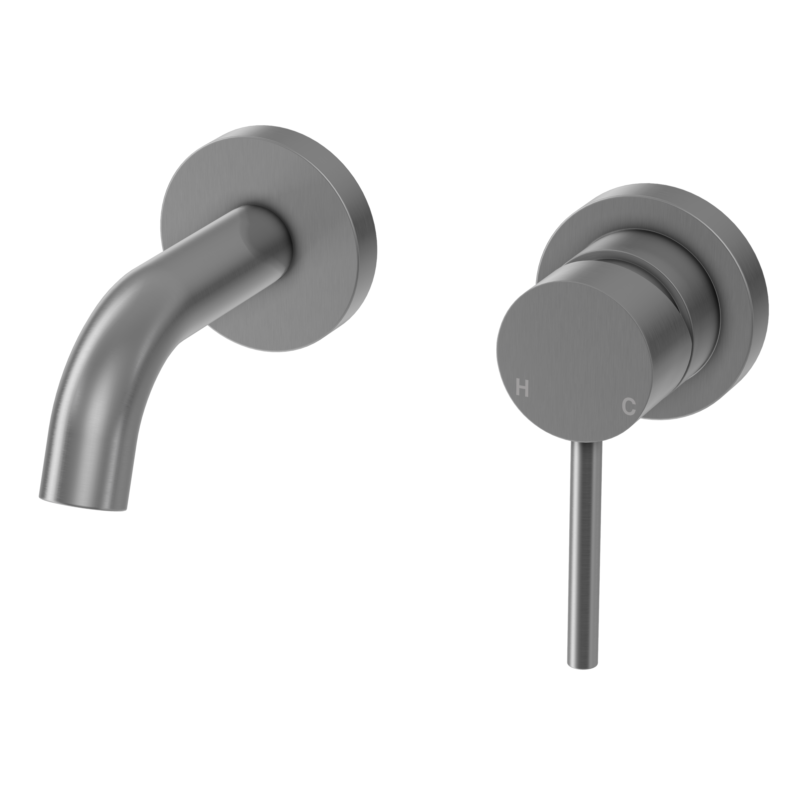 Haven Short Wall Mixer and Tap - Brushed Nickel