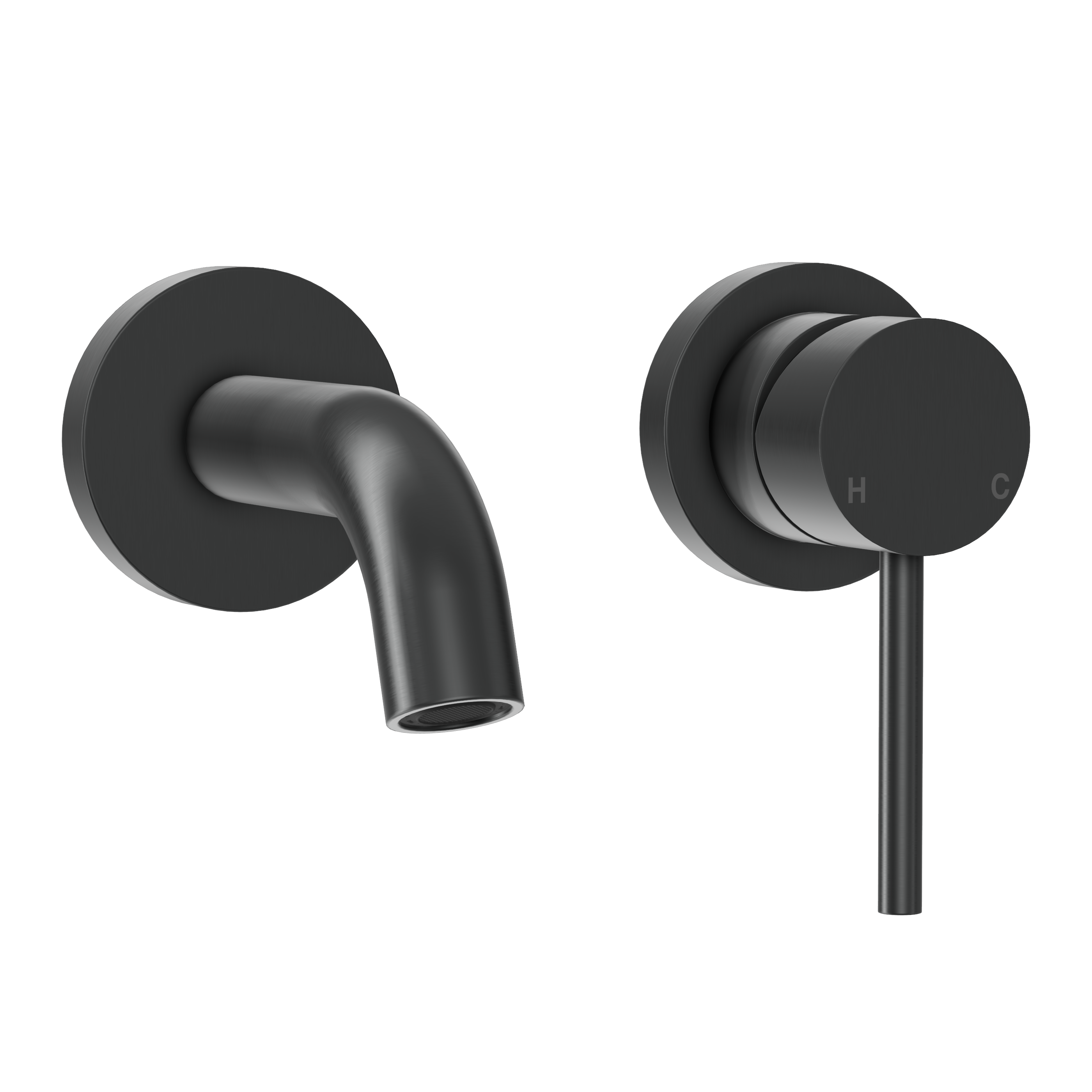 Haven Short Wall Mixer and Tap - Gun Metal Brushed