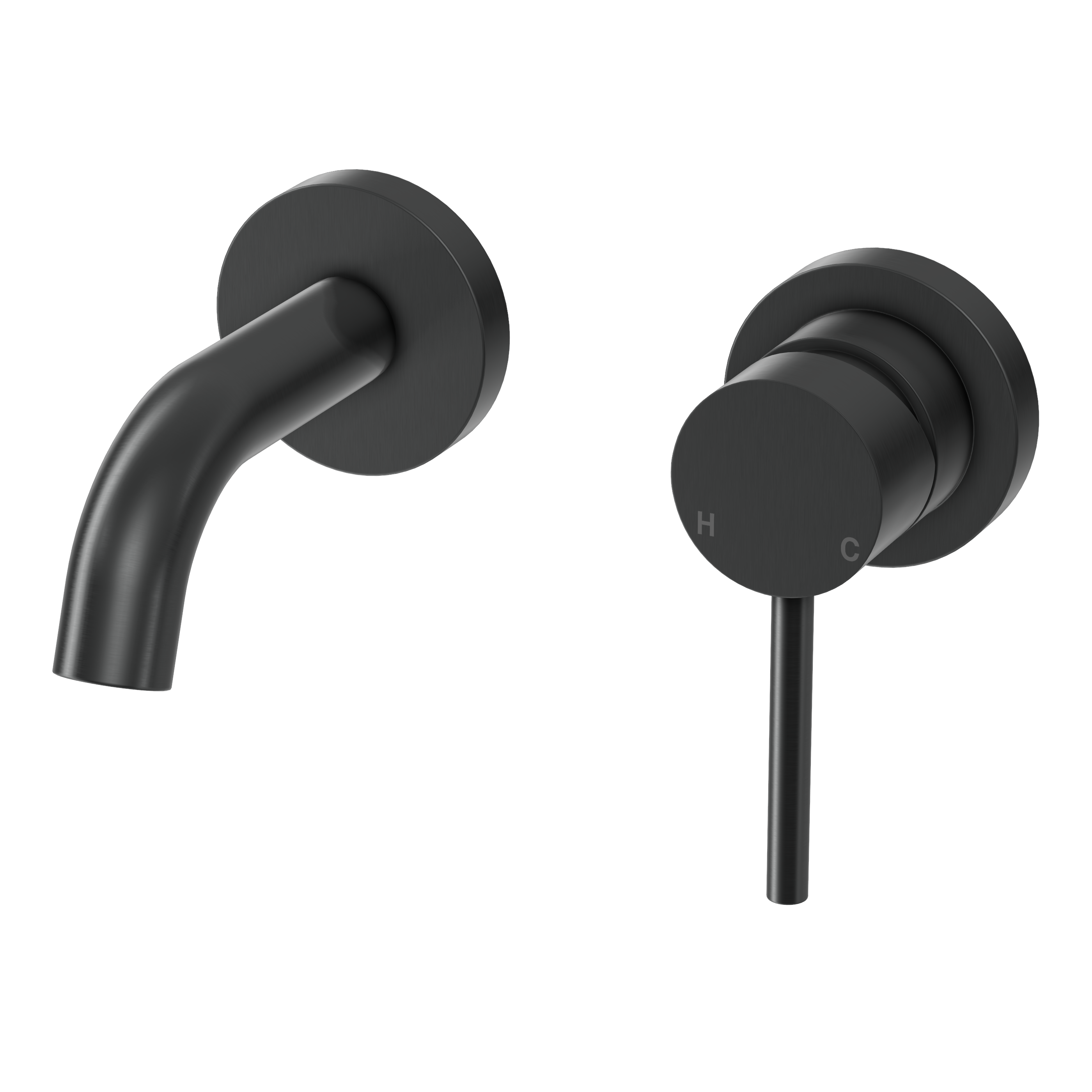 Haven Short Wall Mixer and Tap - Gun Metal Brushed