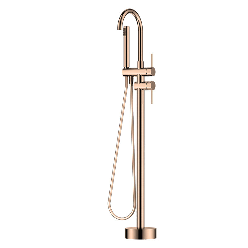 Haven Bath Filler with Hand Shower Wand - Brushed Copper