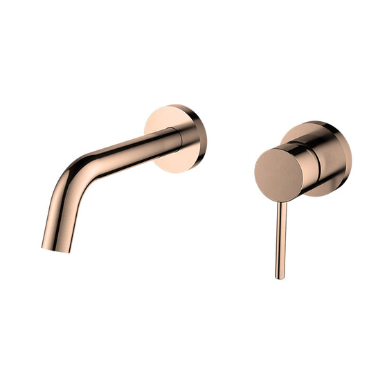 Haven Minimal Wall Mixer and Tap - Rose Bronze