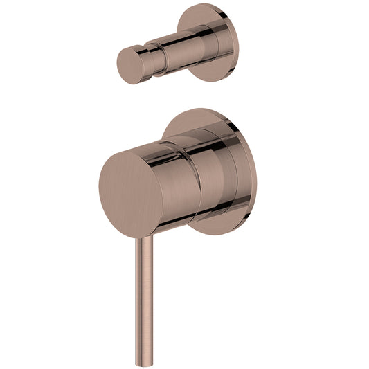 Haven Minimal Diverter Wall Mixer - Rose Bronze