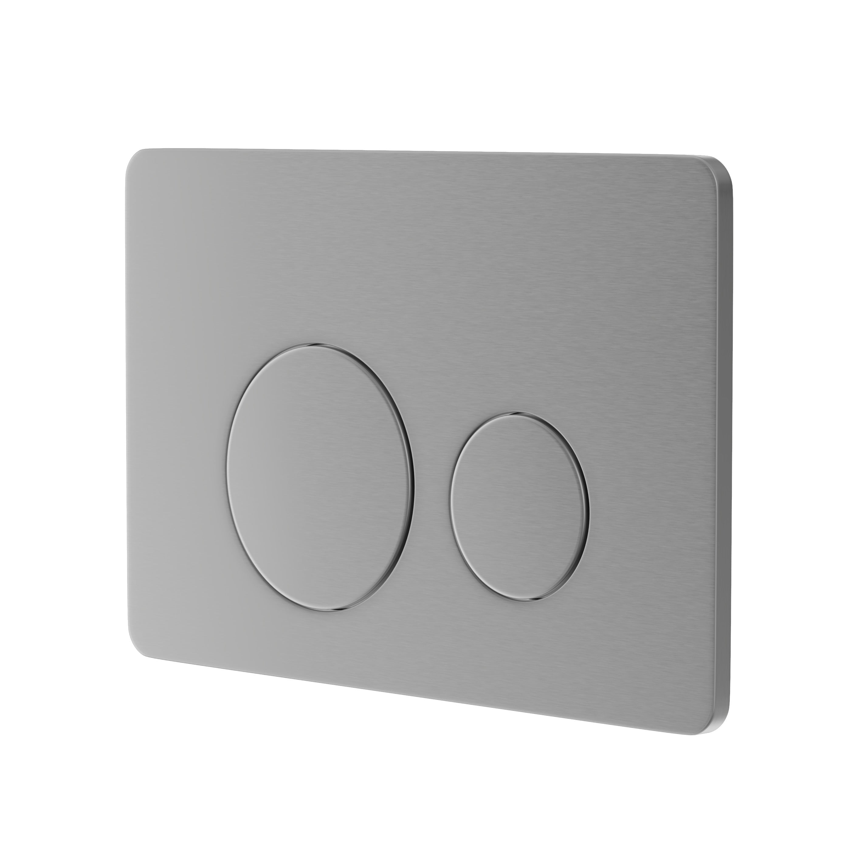 Floor Mounted In-Wall Cistern + Round Flush Plate - Brushed Nickel