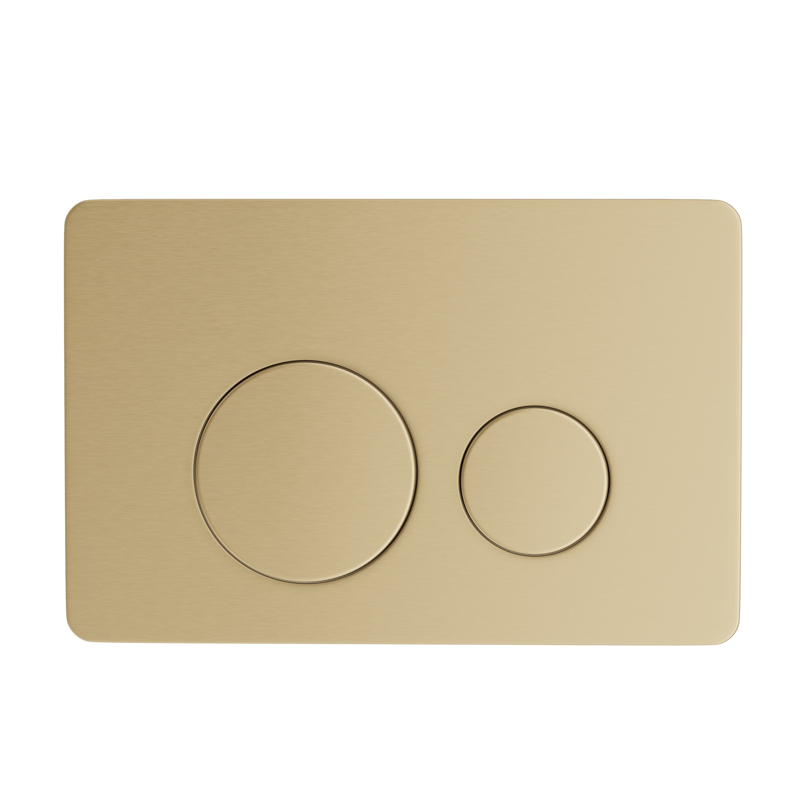 Wall Hung In-Wall Cistern + Round Flush Plate - Brushed Brass