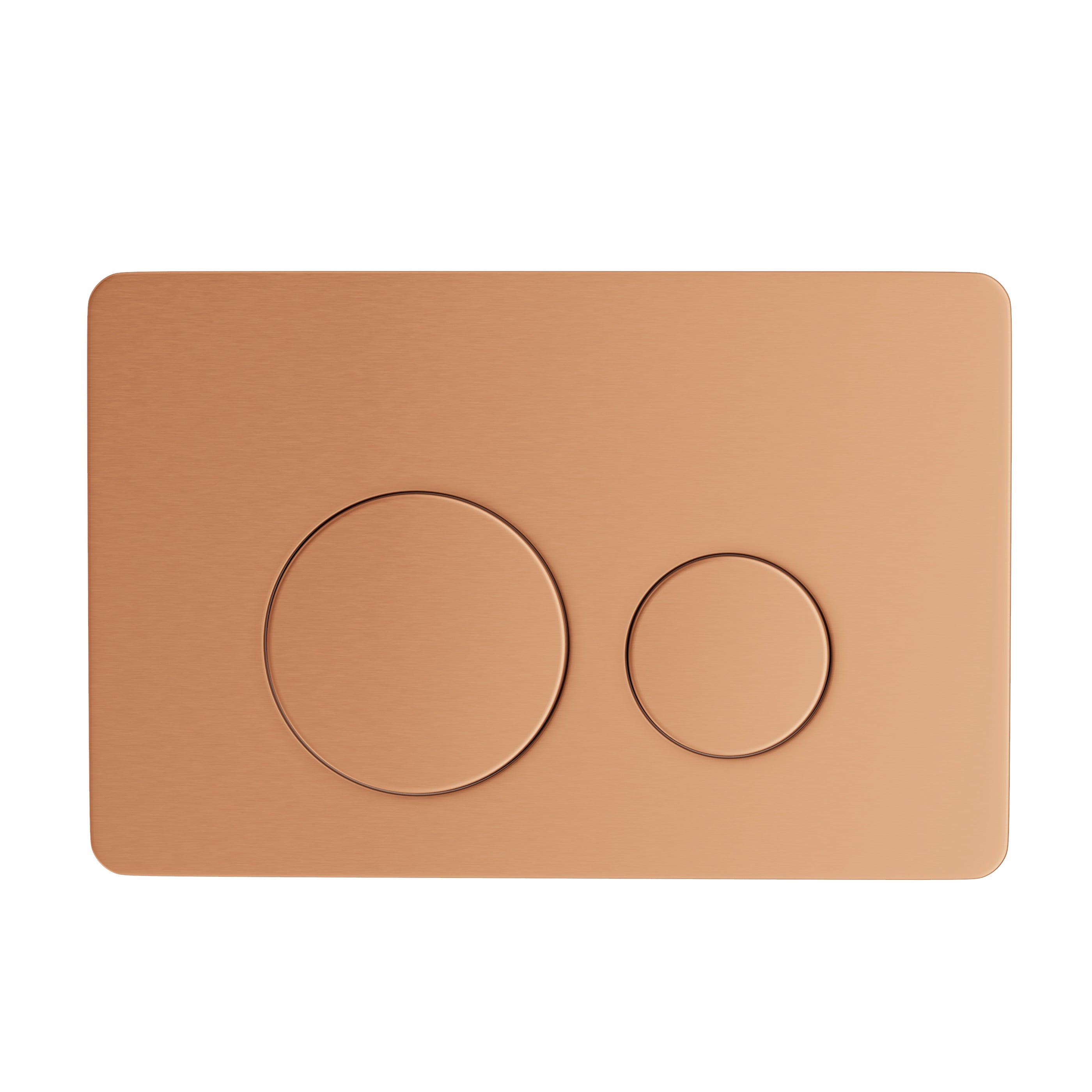 Wall Hung In-Wall Cistern + Round Flush Plate - Brushed Copper