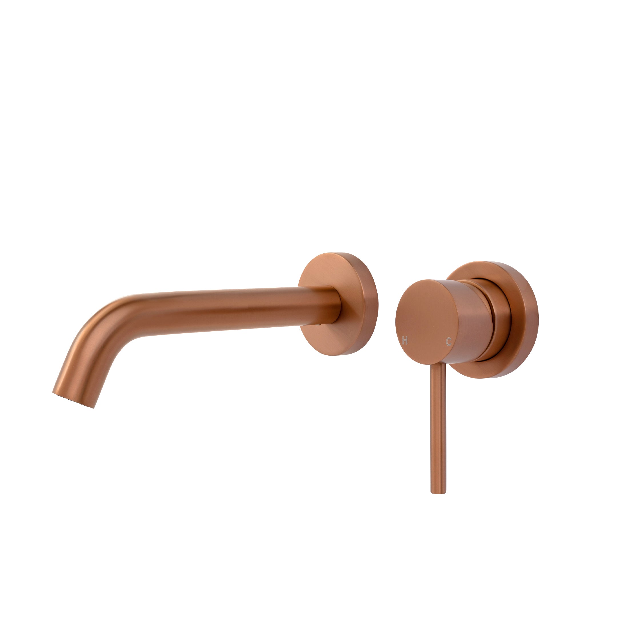 Haven Minimal Wall Mixer and Tap - Rose Bronze