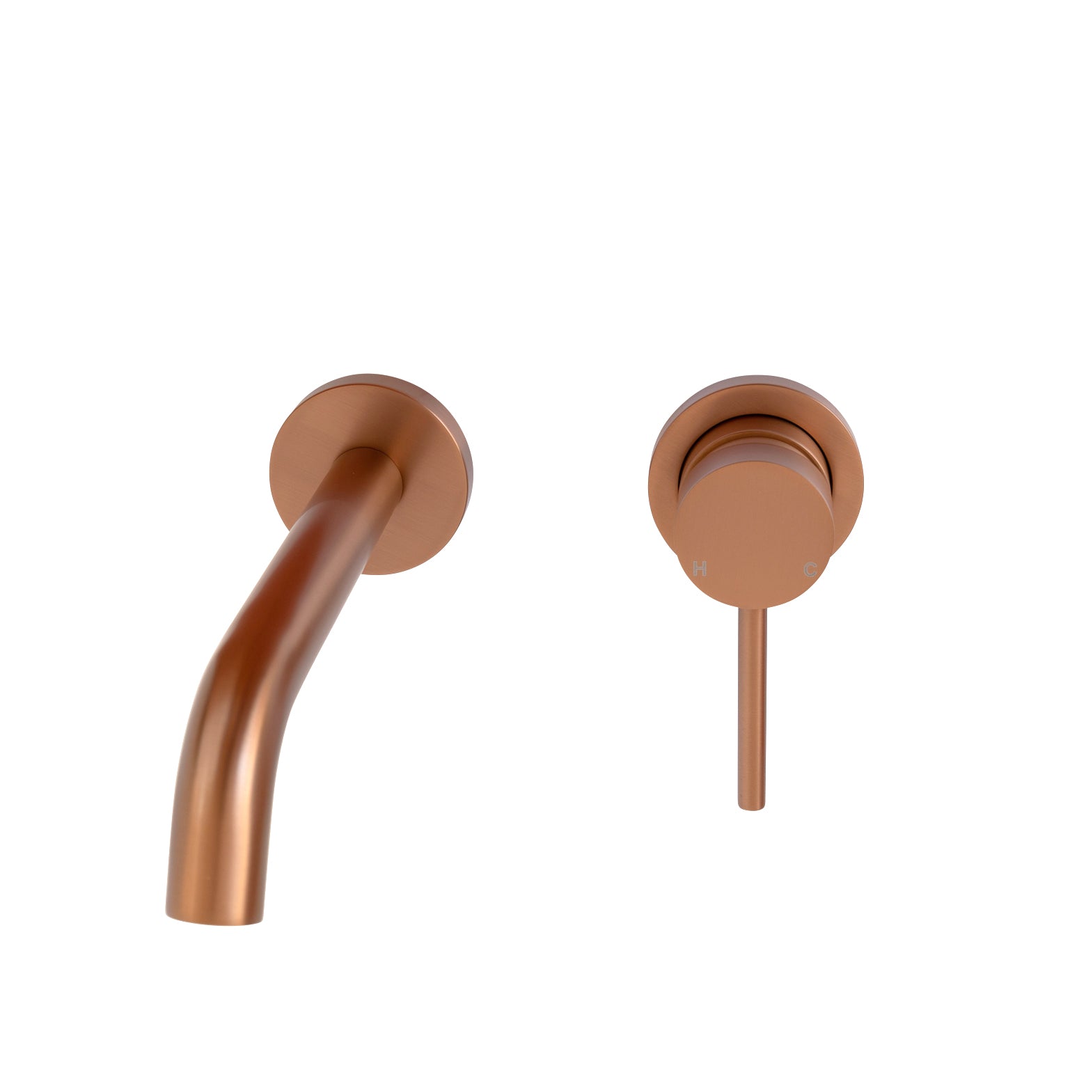 Haven Minimal Wall Mixer and Tap - Rose Bronze