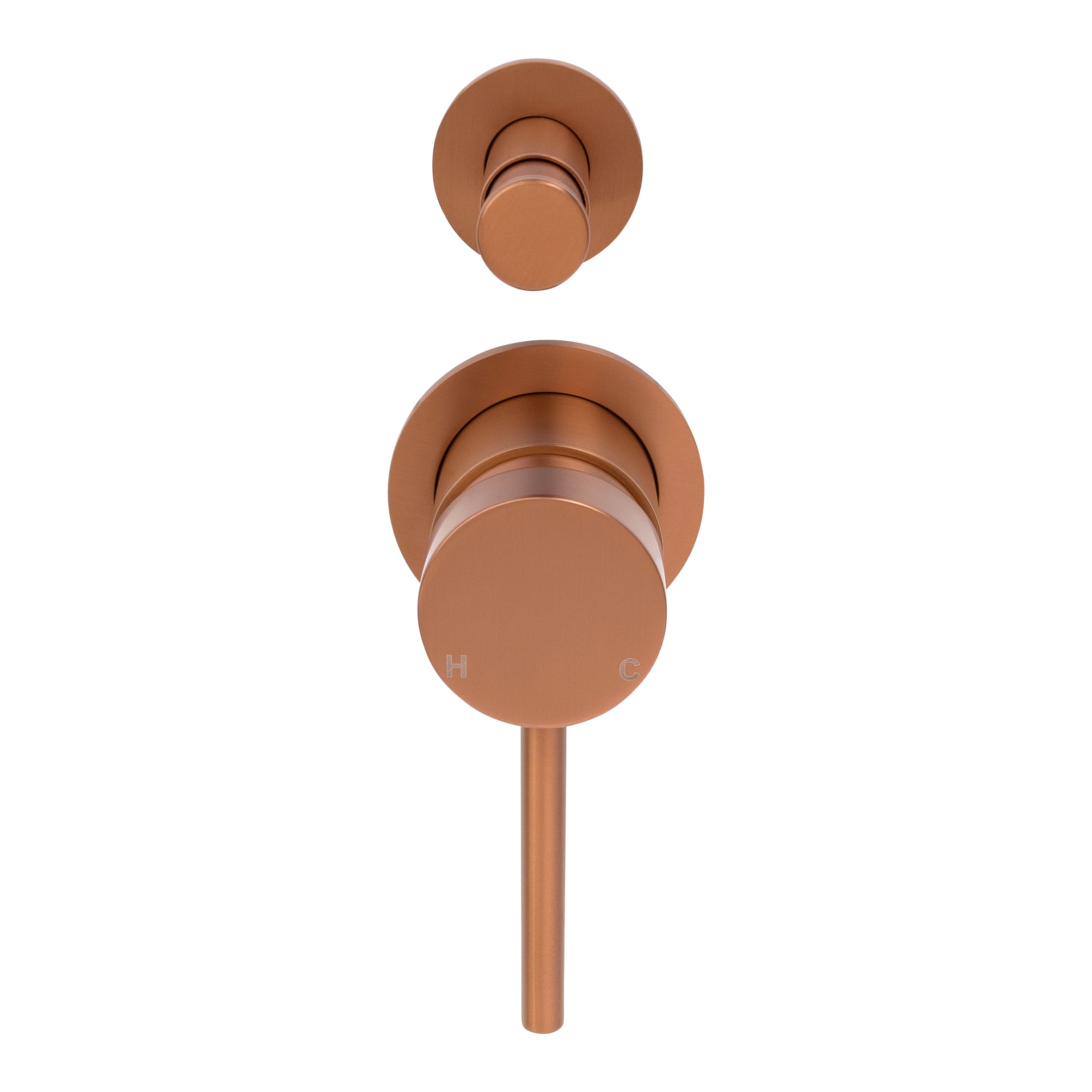 Haven Minimal Diverter Wall Mixer - Rose Bronze