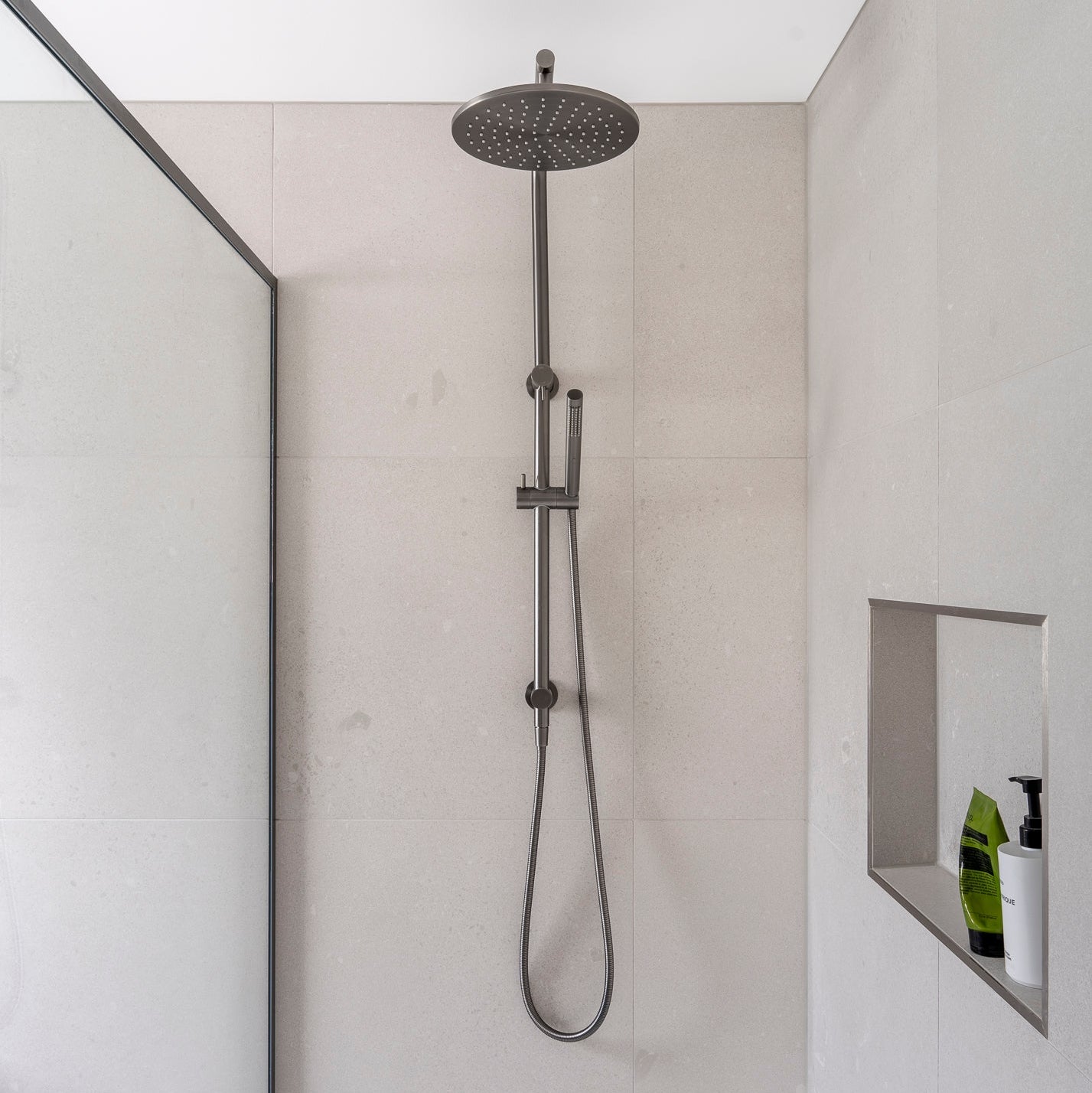 Shower Rail Set - Gun Metal Brushed