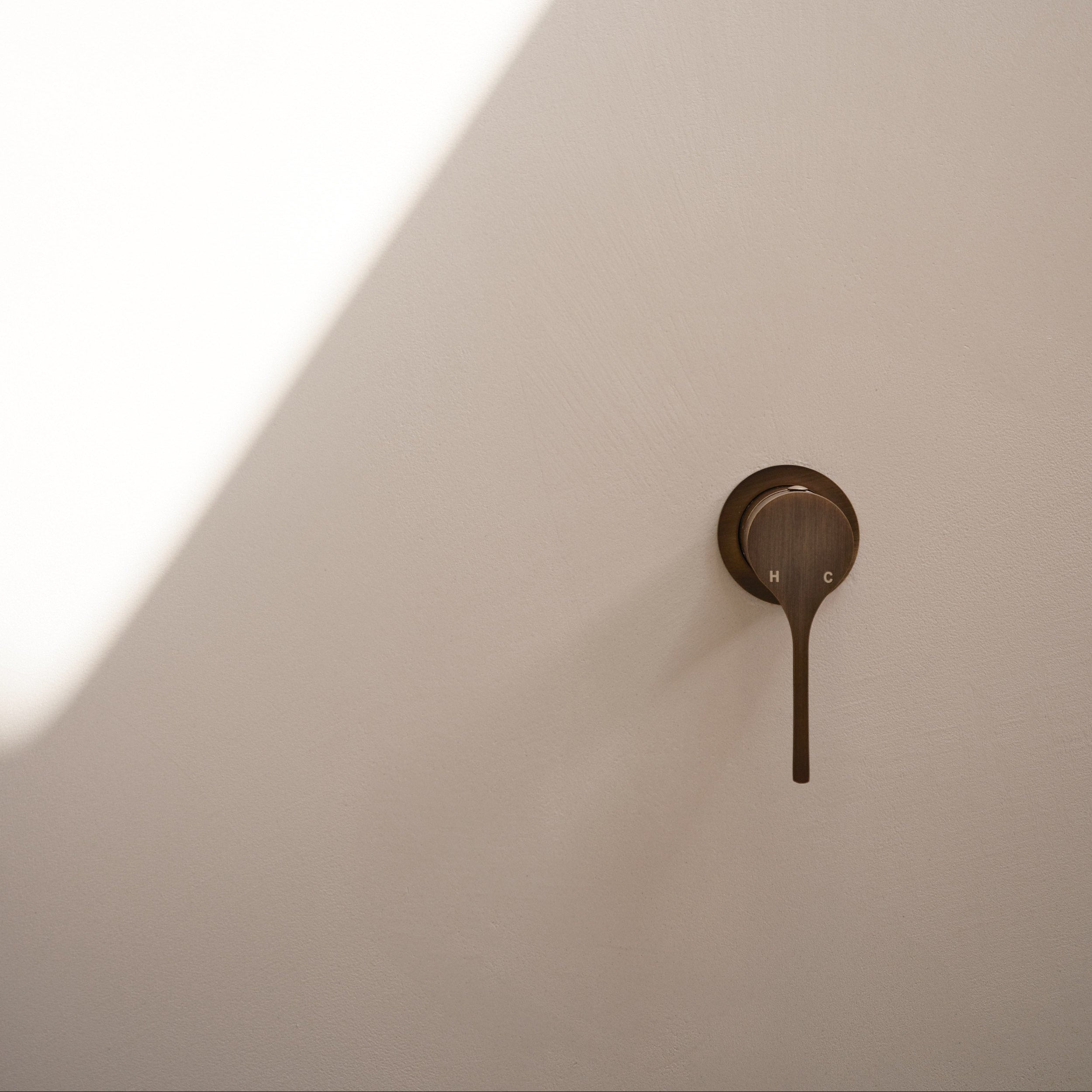 Sereno Minimal Wall Mixer - Antique Brass