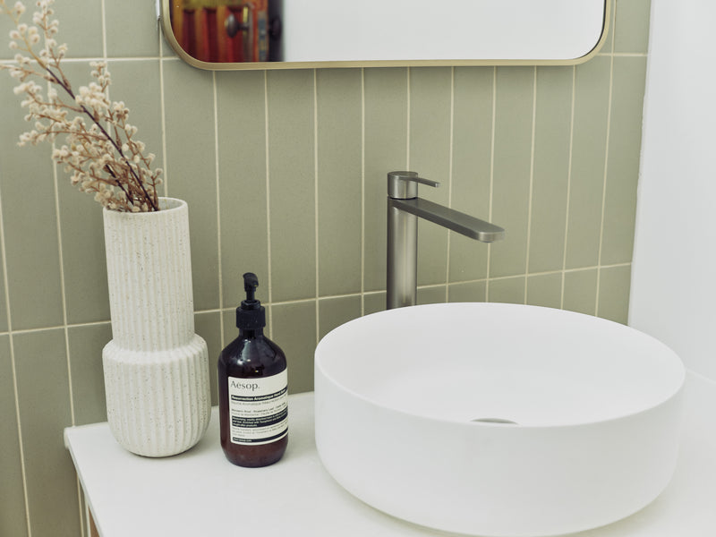 Bathroom · Sereno Tall Basin Mixer in Brushed Nickel