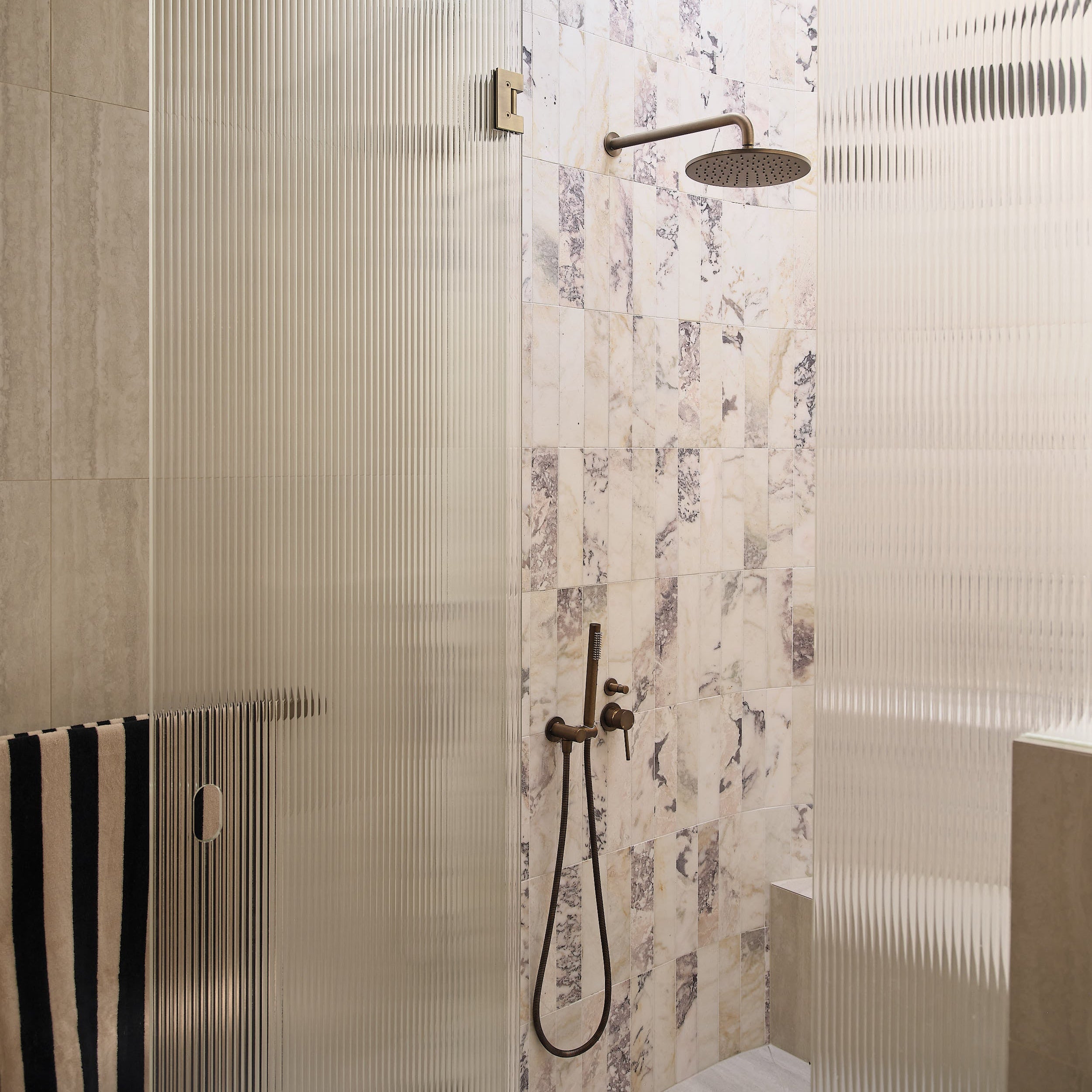 Wall Shower Head & Arm - Antique Brass