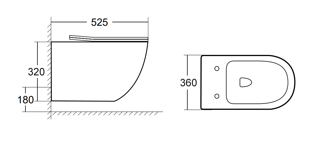 Wall Hung Rimless Toilet