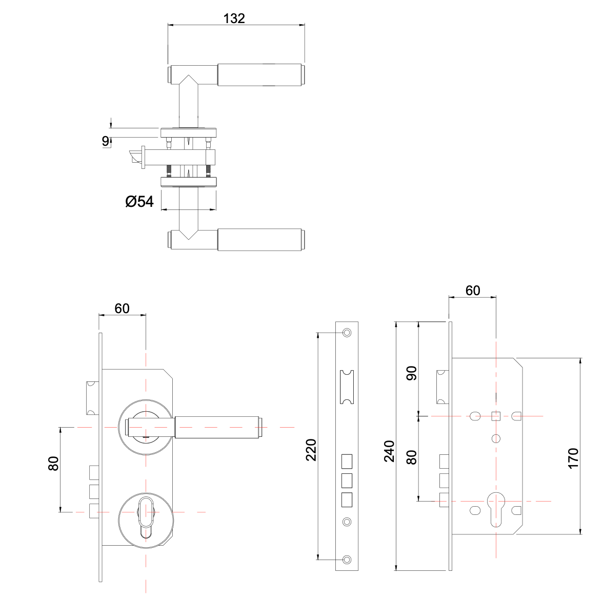 Lombardy Front Door Lock Set - Brushed Nickel