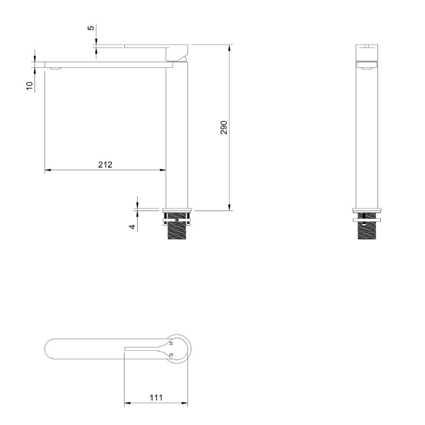 Sereno Tall Basin Mixer Tap - Brushed Nickel